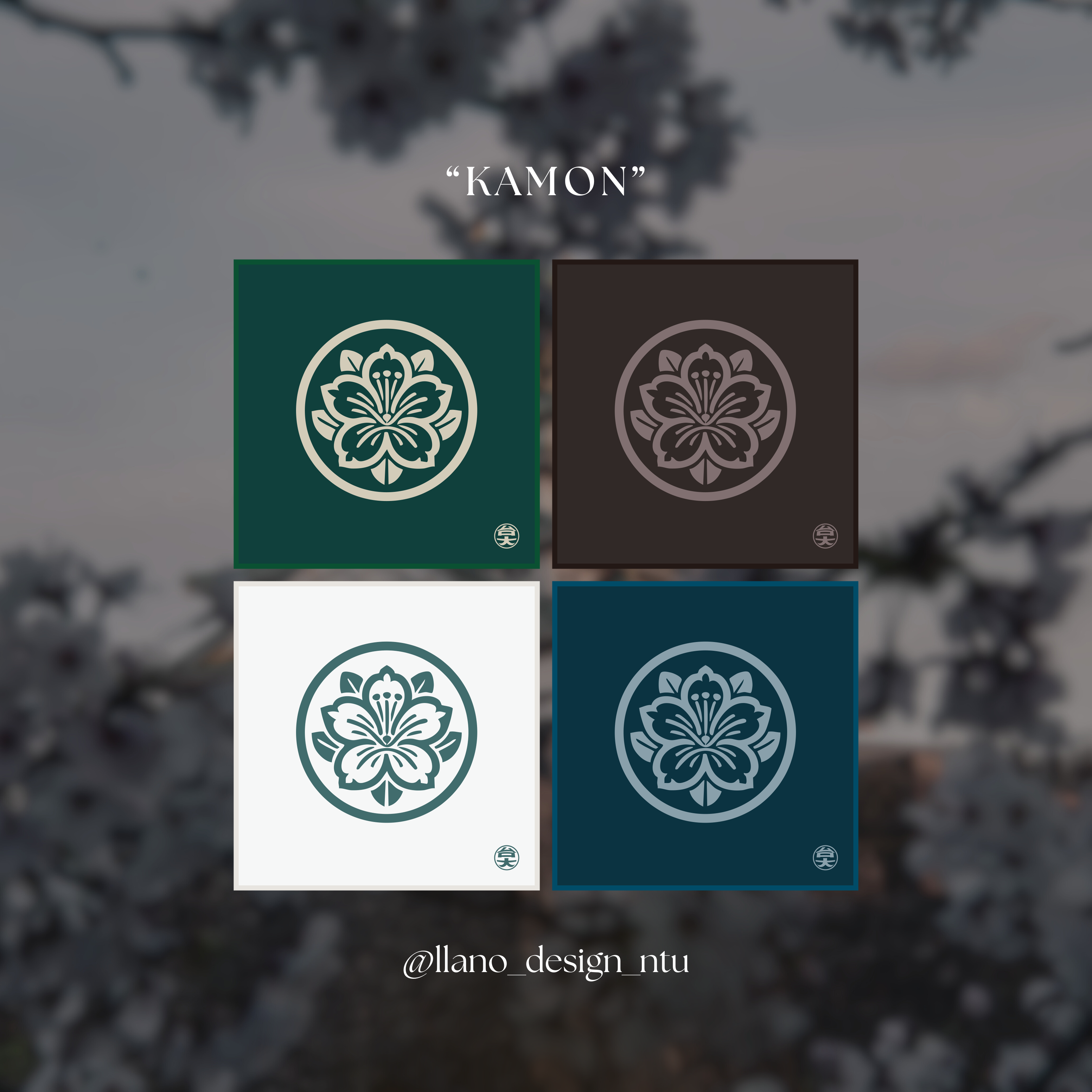 NTU 長絨方巾－家紋款1