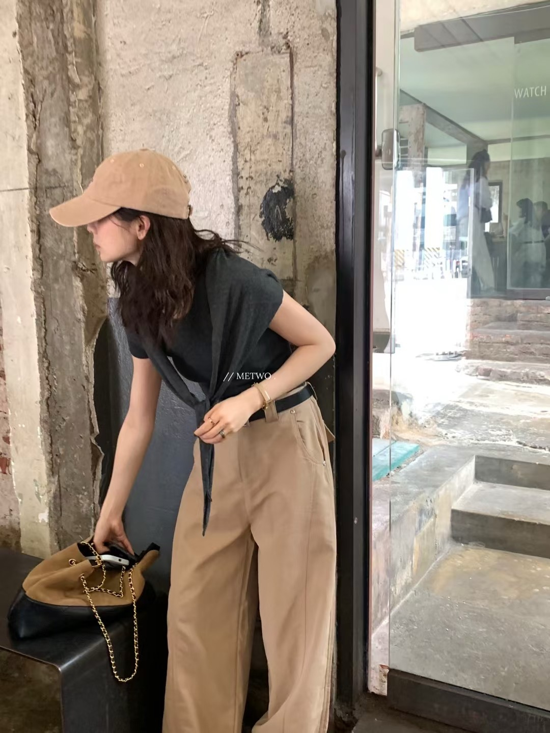 兩件套短袖帶披肩4