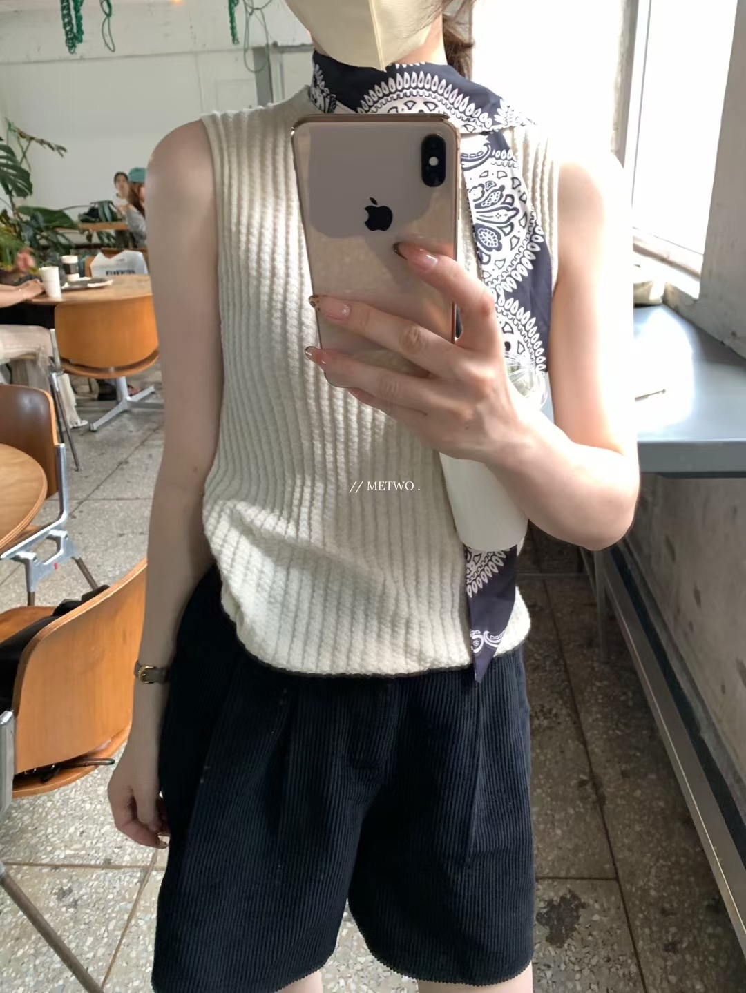 針織坑條氣質背心18