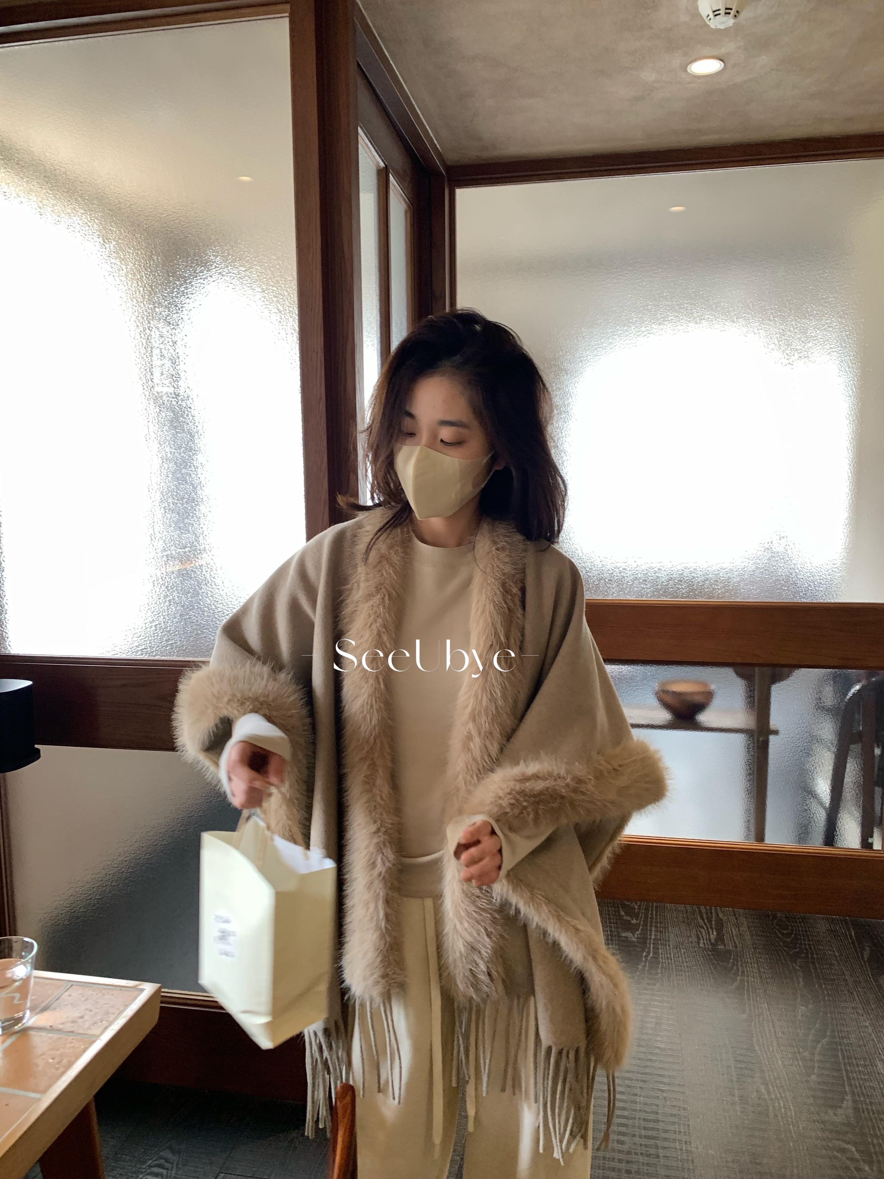 人生狐狸毛斗篷｜超溫暖壁爐1