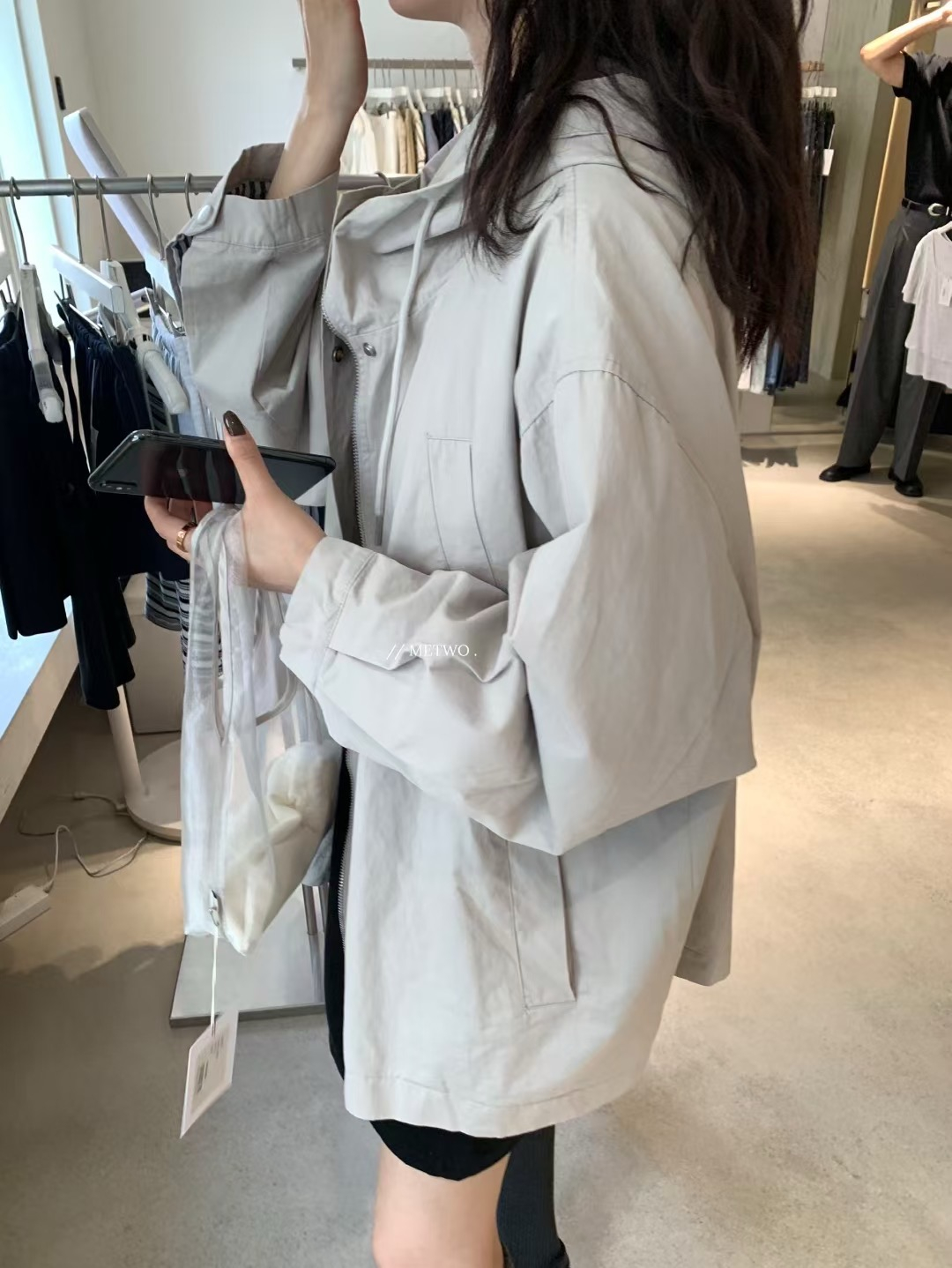 美式拼條紋衝鋒衣6