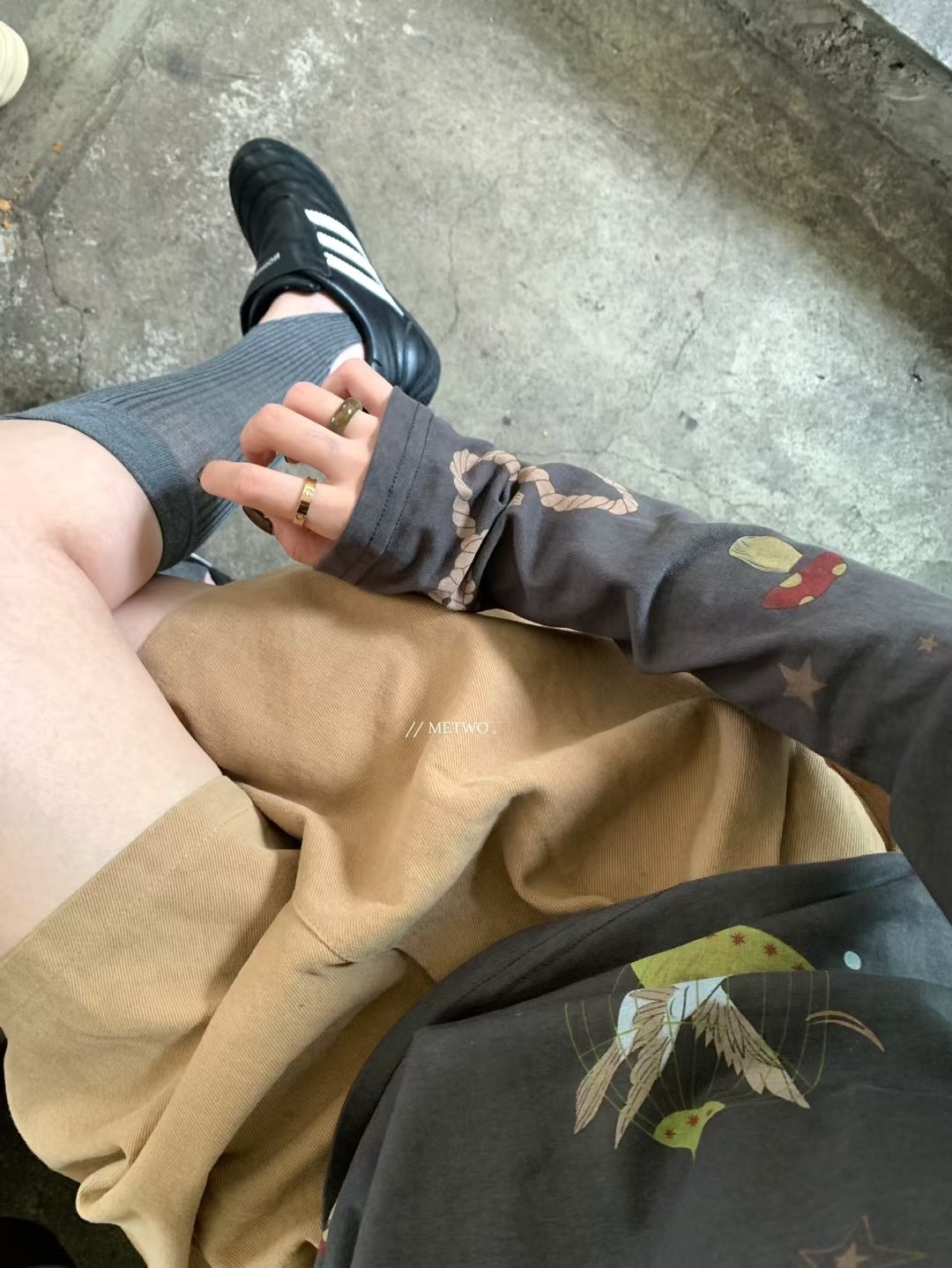 磨毛工裝短褲12