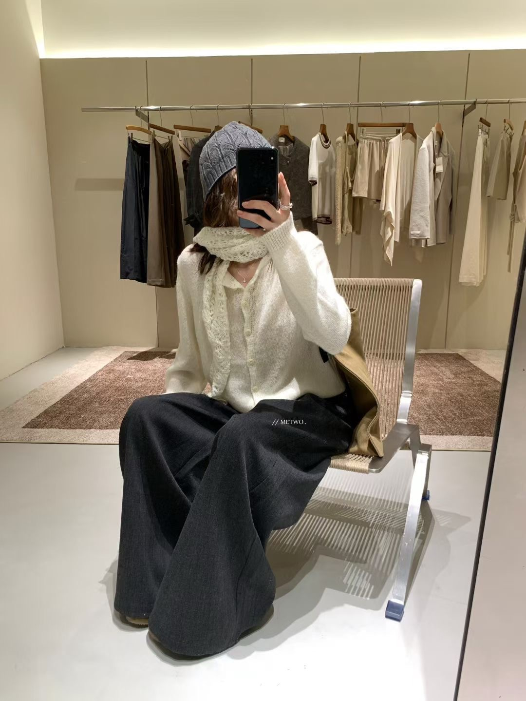 開衫毛衣➕圍巾8