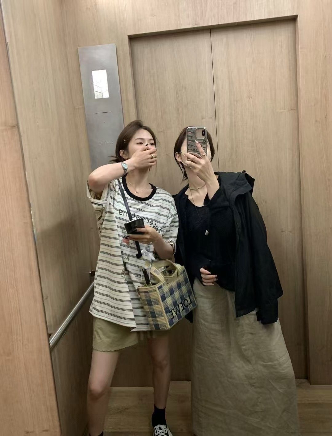 大版塗鴉條紋tee1