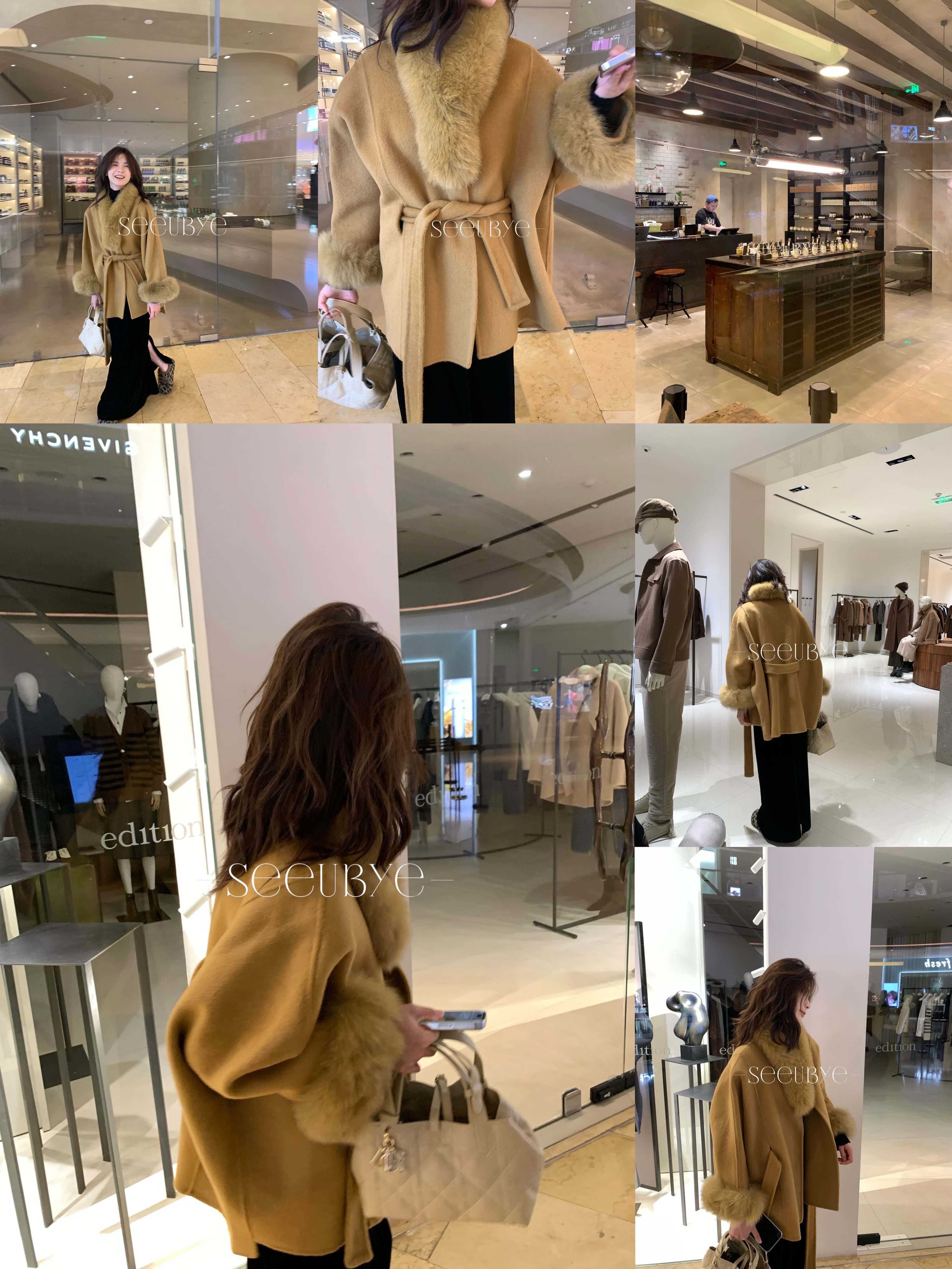 黑標｜毛毛可拆｜再送真毛領圍巾｜雙面大衣3