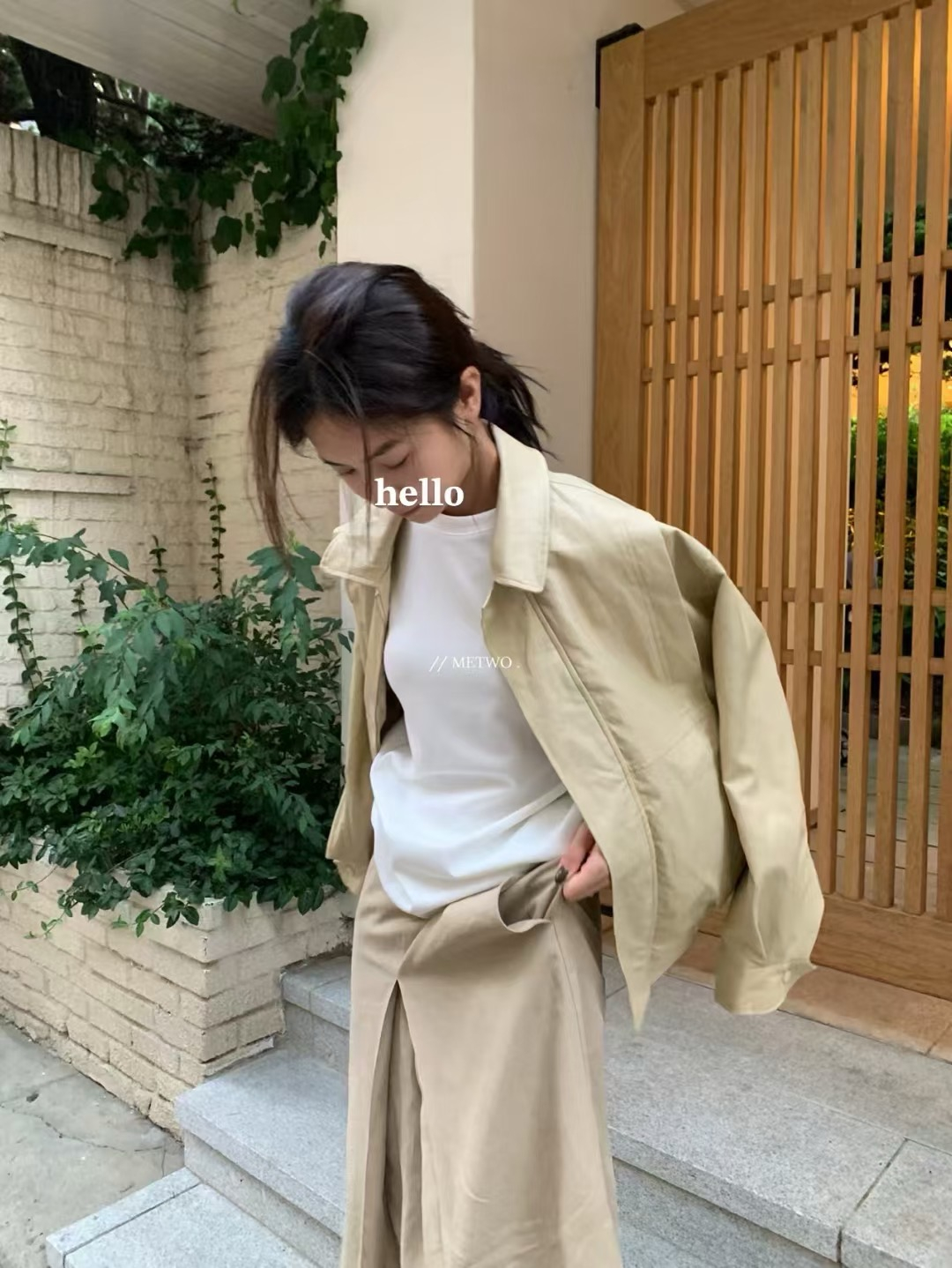 Burberr*大牌白tee7