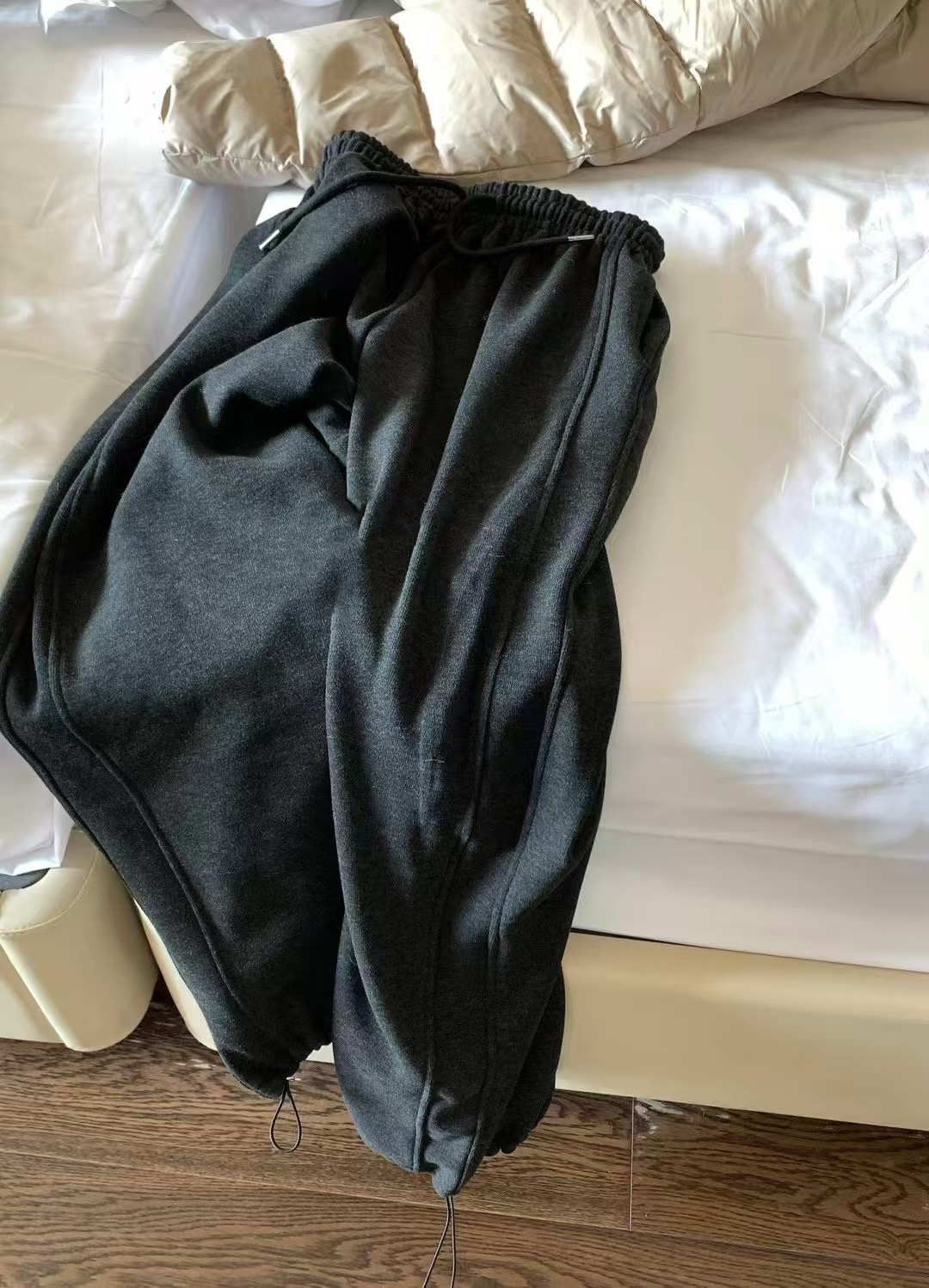 秋冬兩穿法“抽繩加絨褲”10