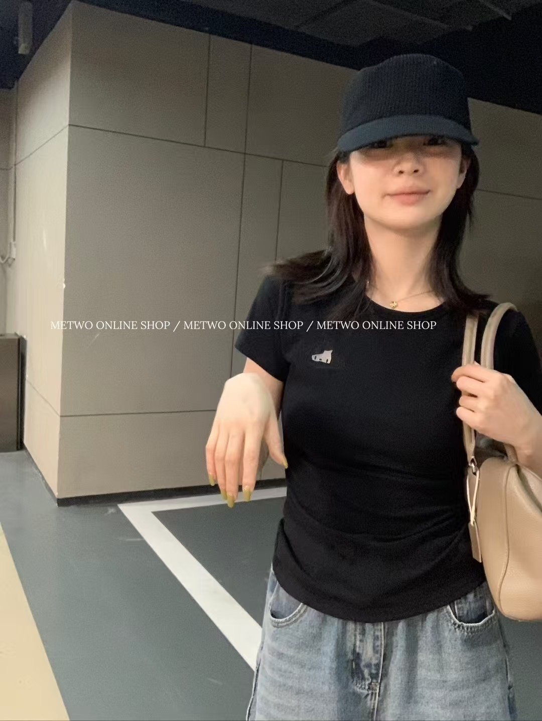 kitty網紗刺繡tee4