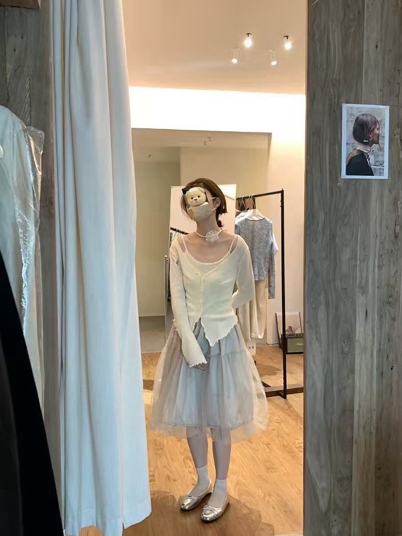 純欲帶花飄帶！針織假兩件13