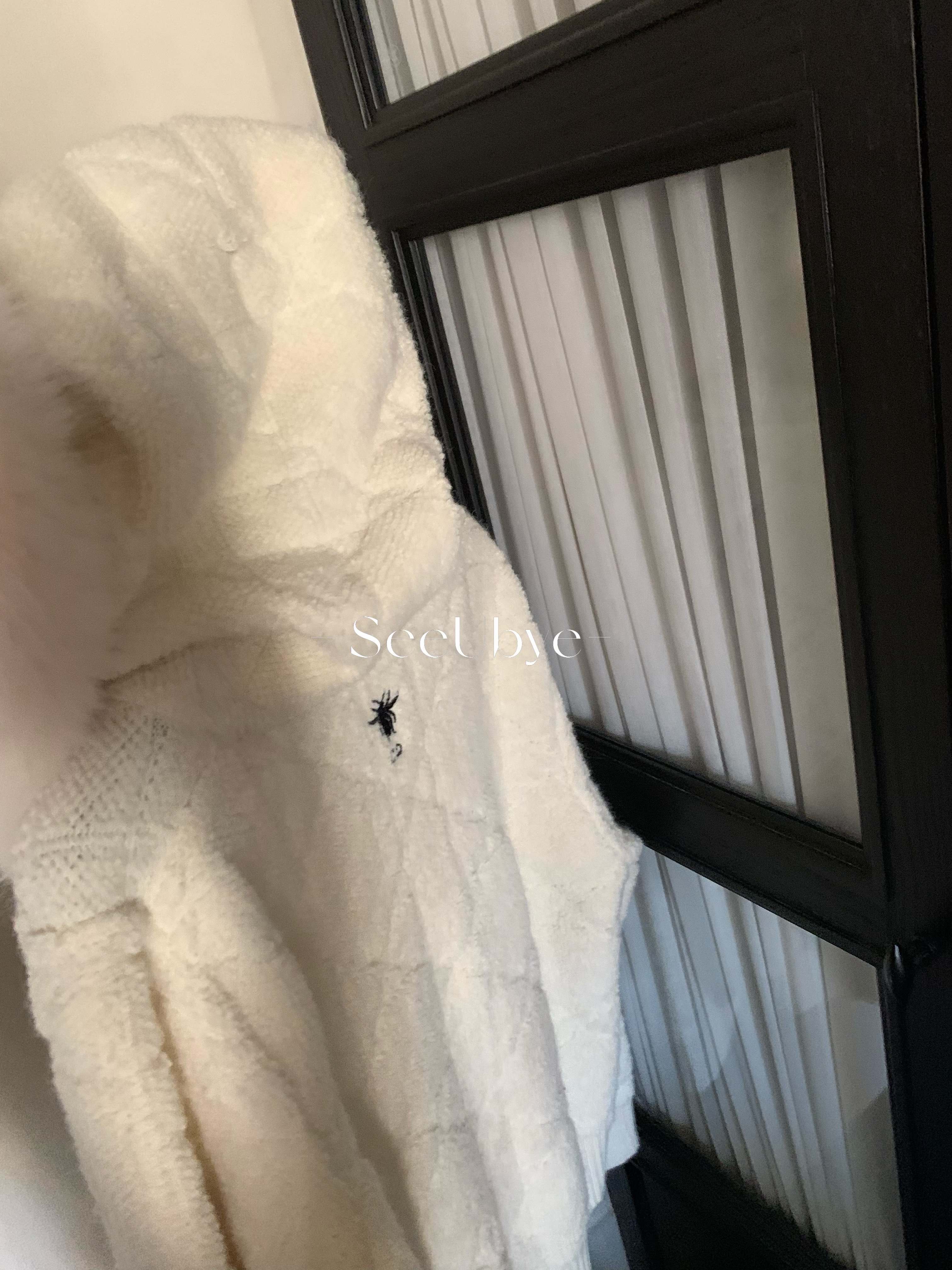 DI*r毛毛連帽毛衣外套7