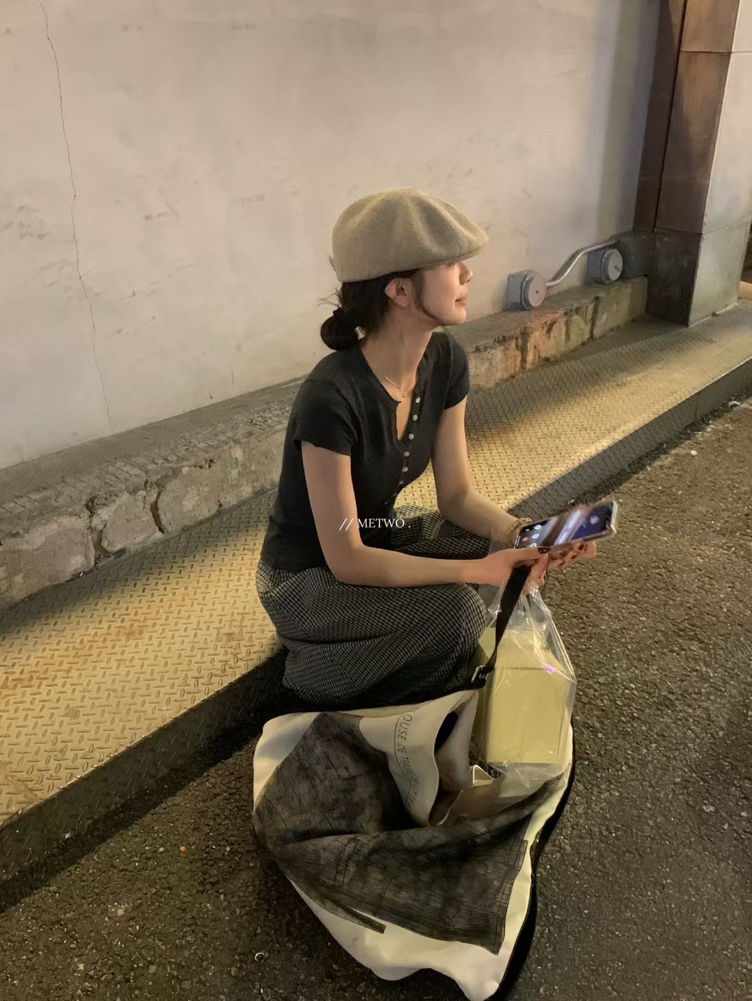 紙片人5色紐扣針織6