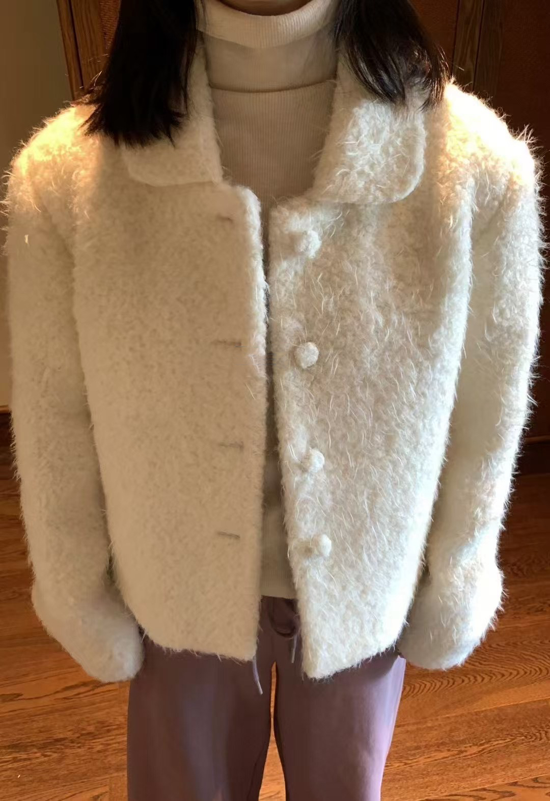 小香毛毛羽絨外套2