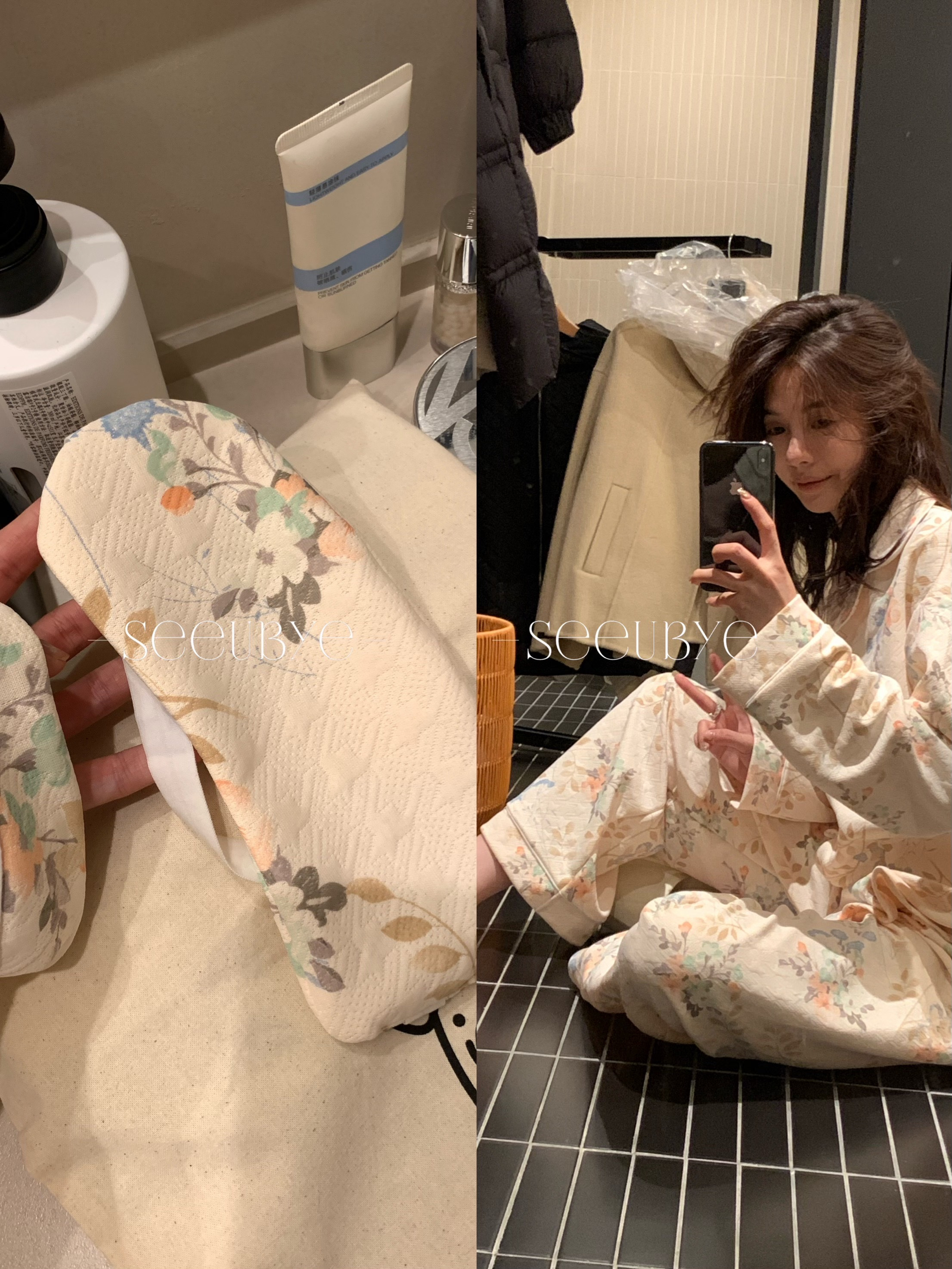 榛果小碎花家居服7