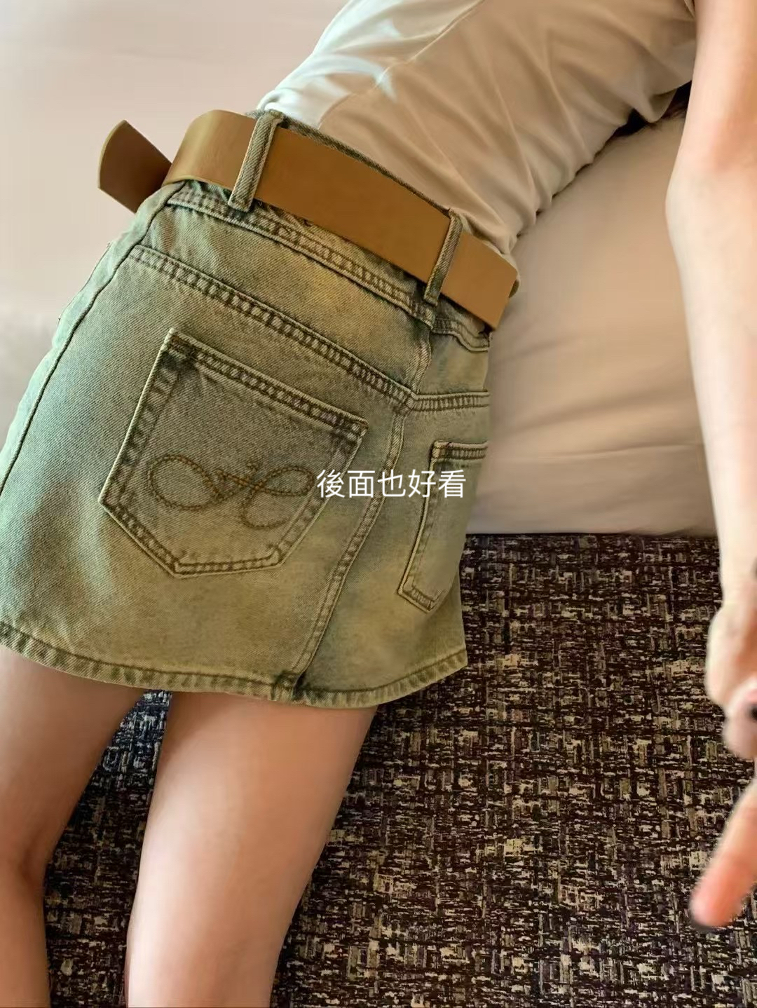 牛仔半裙（配腰帶）3