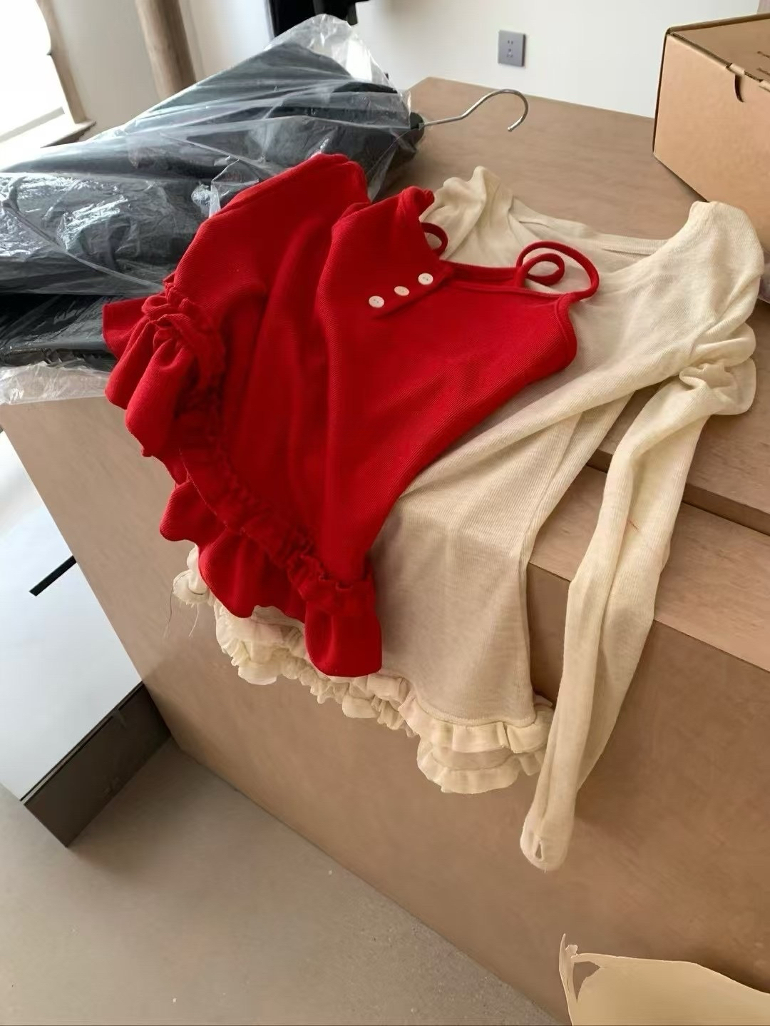 木耳邊韓系真兩件套2