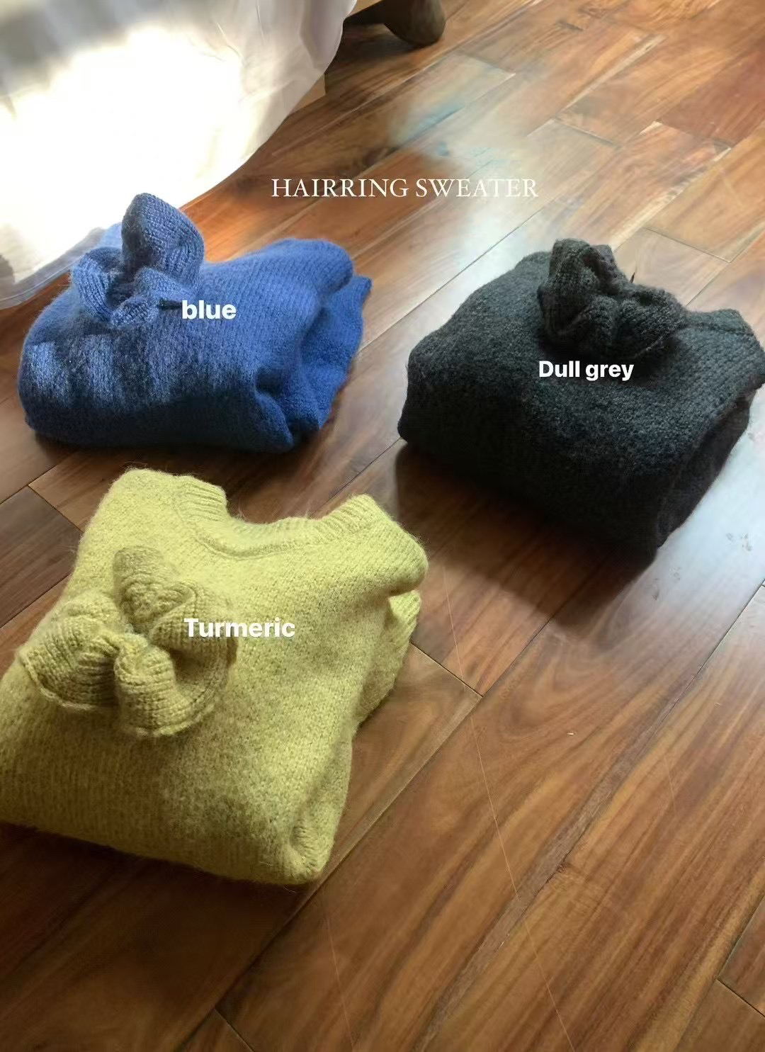 帶髮圈三色毛衣3