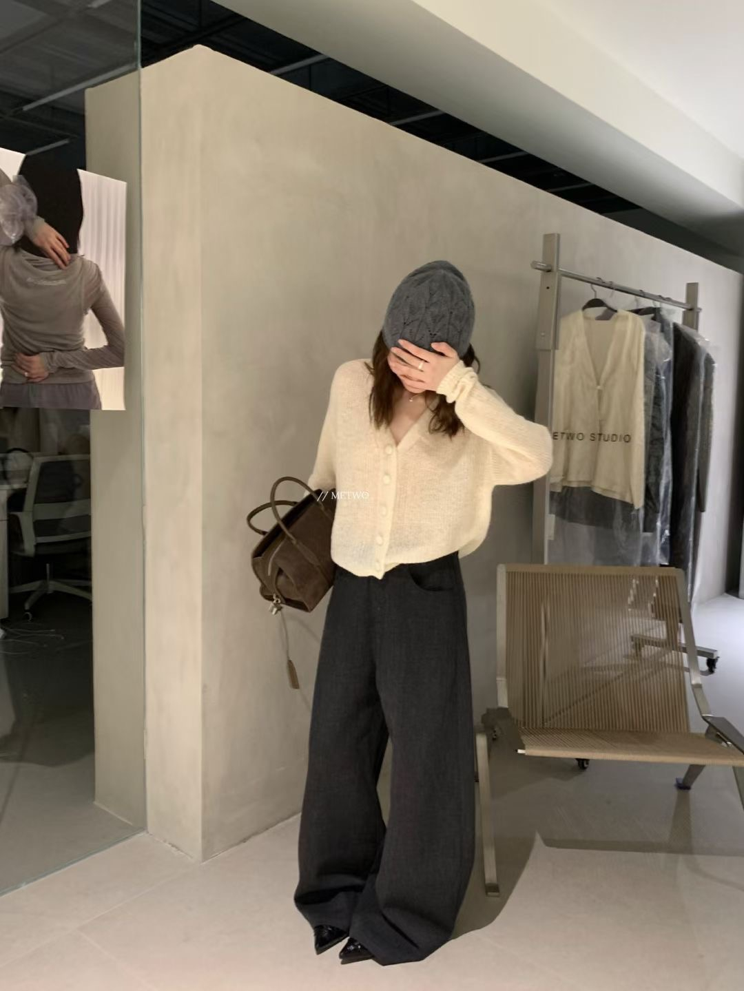 馬海毛開扣毛衣6