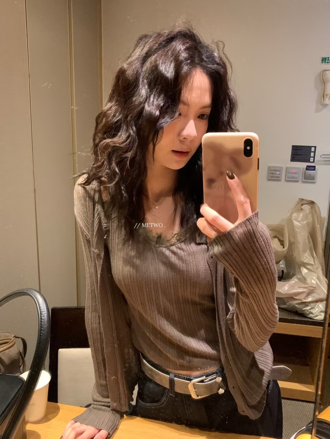 蕾絲針織兩件套14