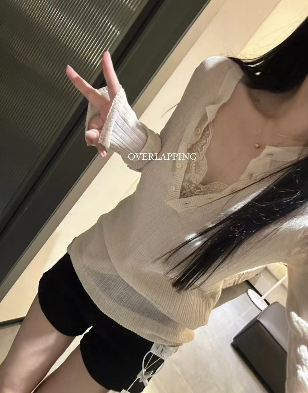 蕾絲疊穿!內搭小寶貝5