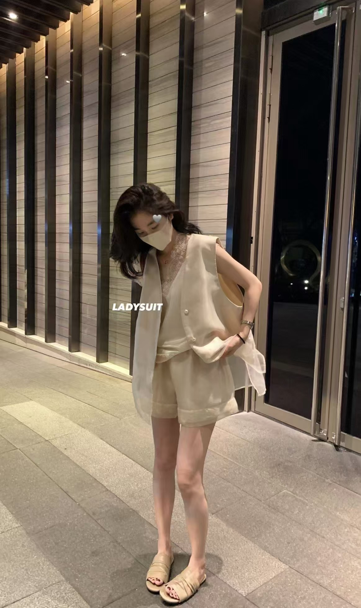 歐貨網紗馬甲➕短褲套裝1