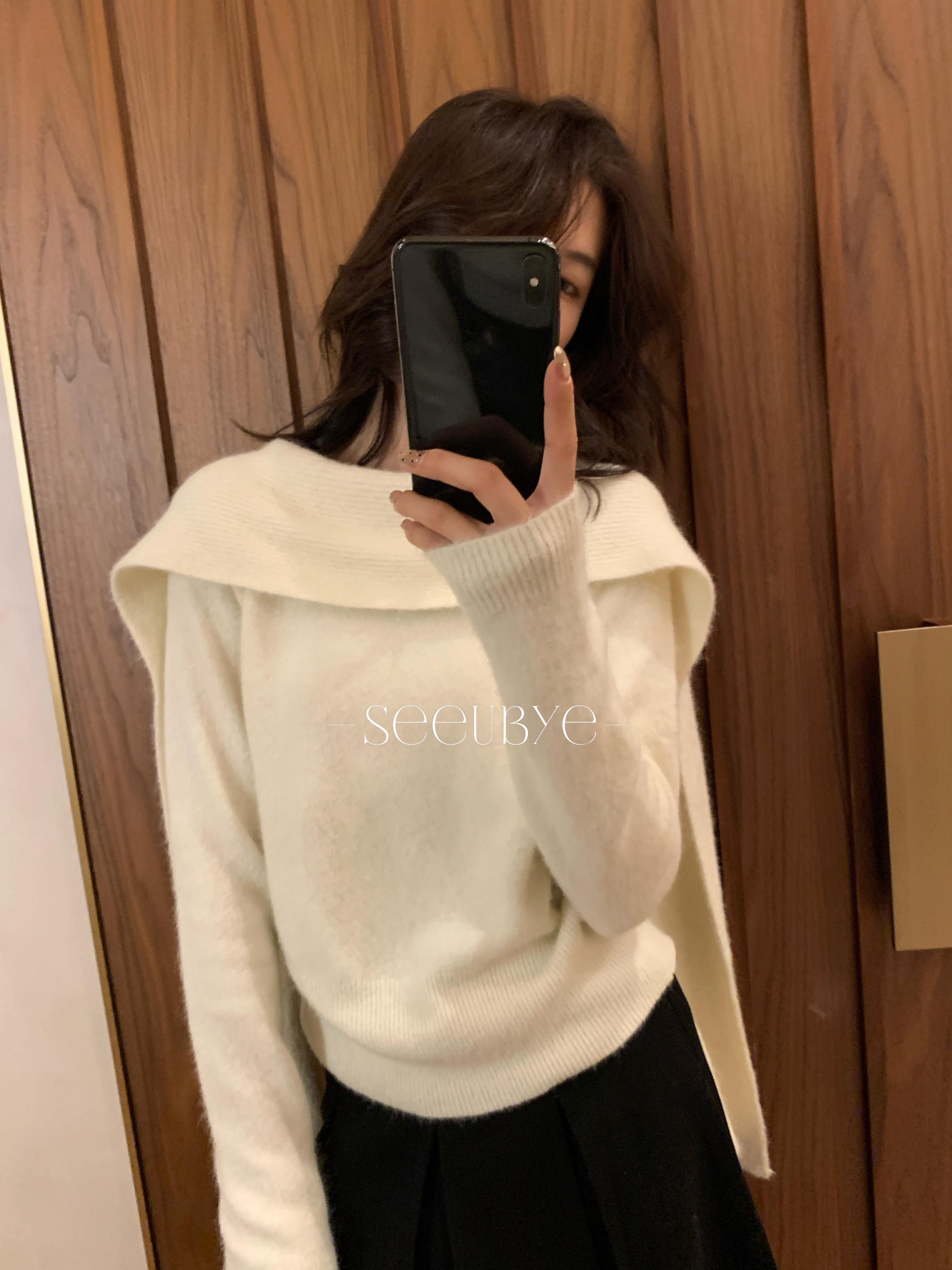 高品白標披肩毛衣3