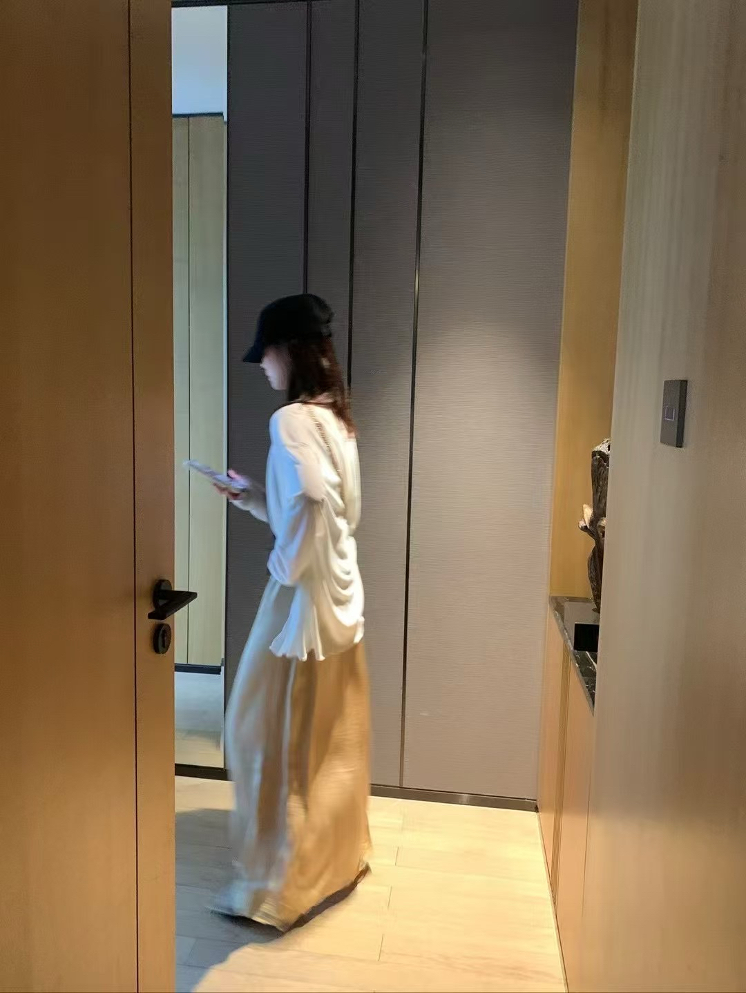 蕾絲緞面半裙13