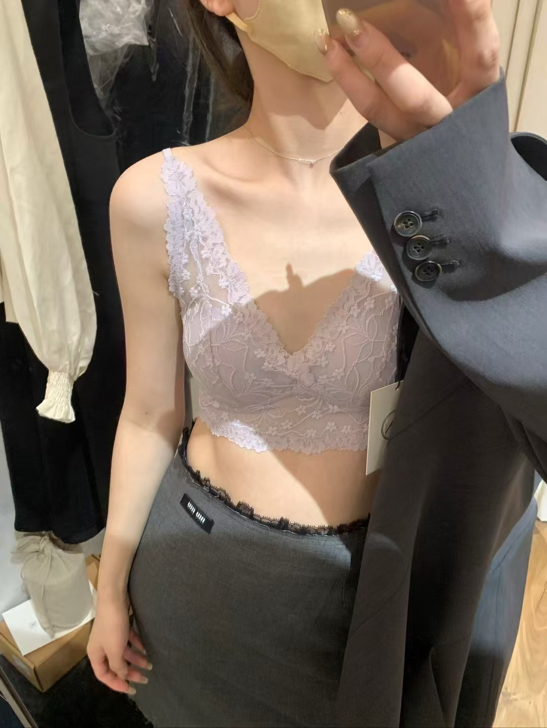 蕾絲顯胸圓bra15