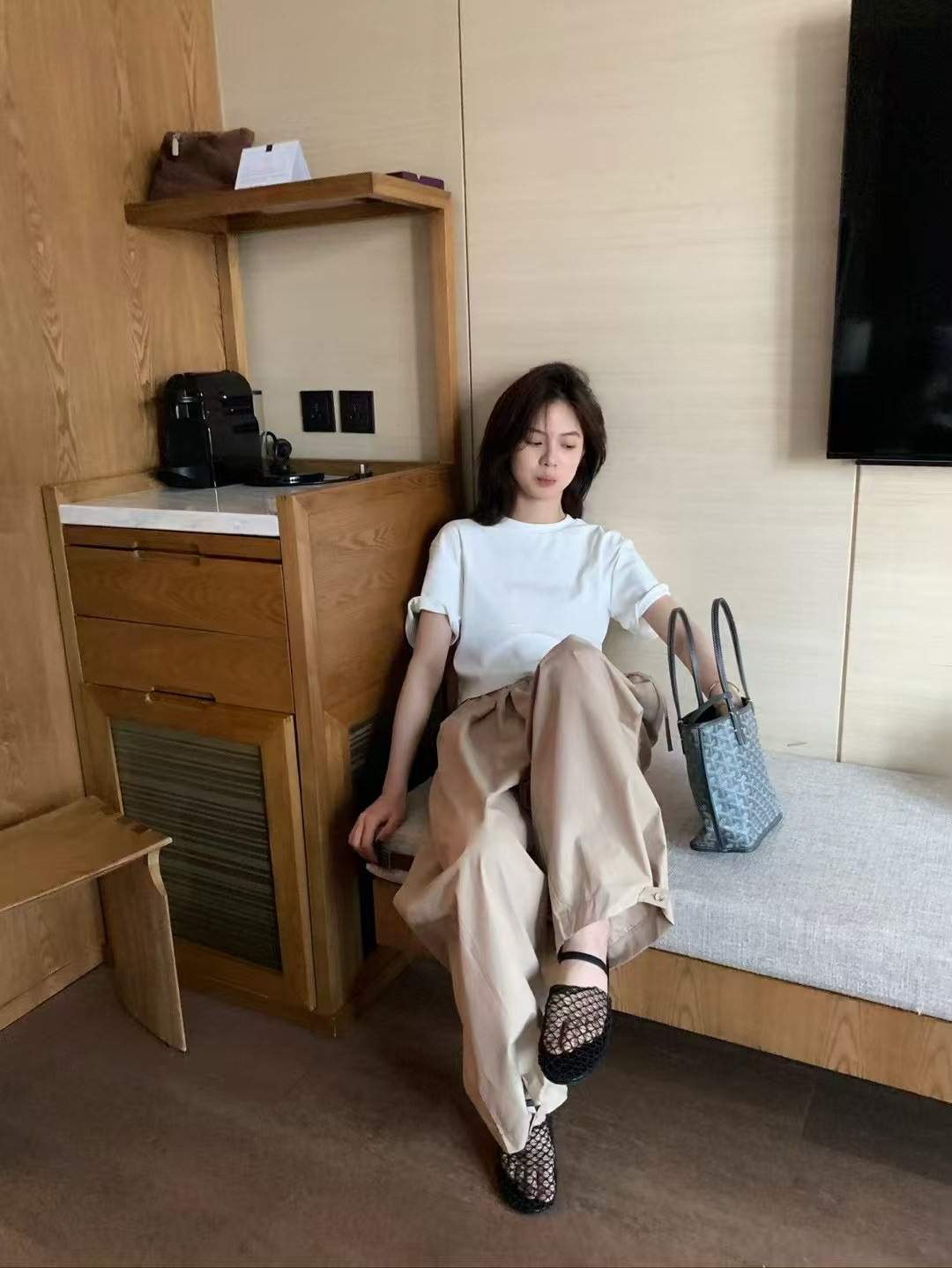 正肩100%純棉短tee5