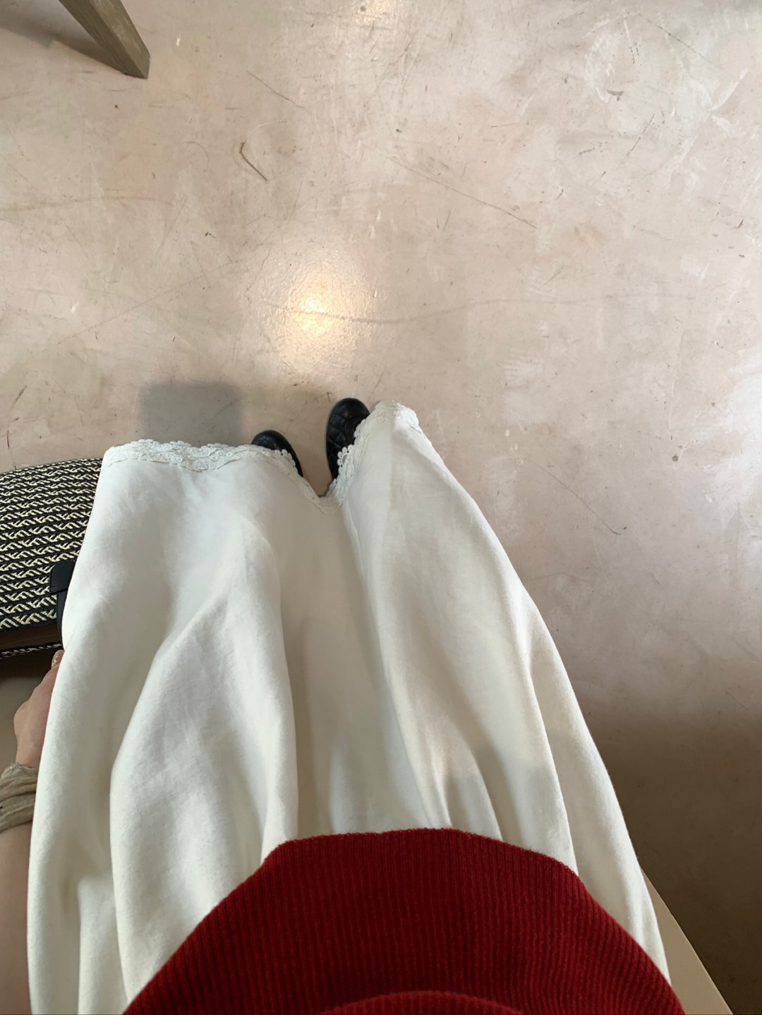 高腰搭了大半期白半裙6