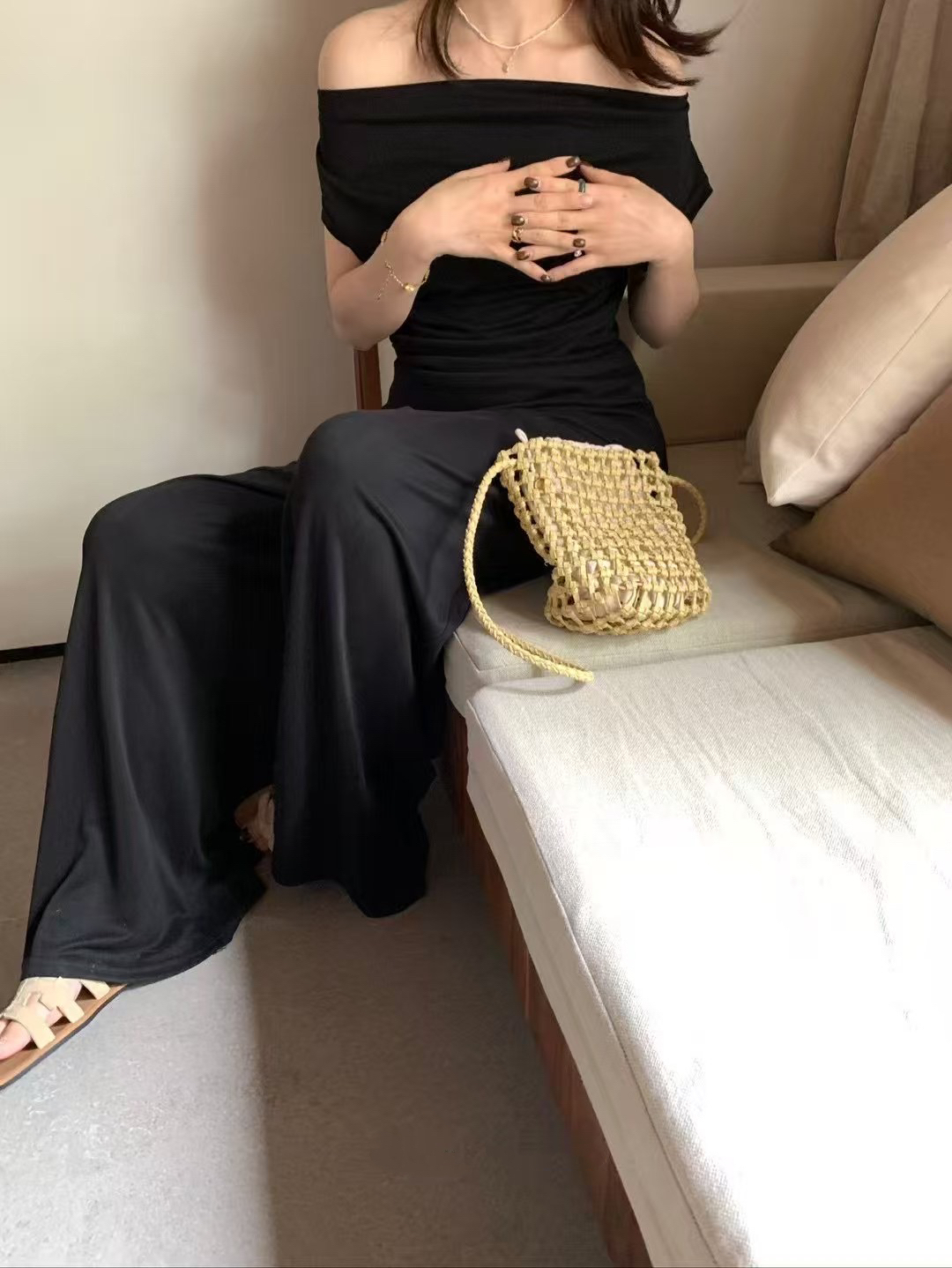 蕩領冰絲套裝16