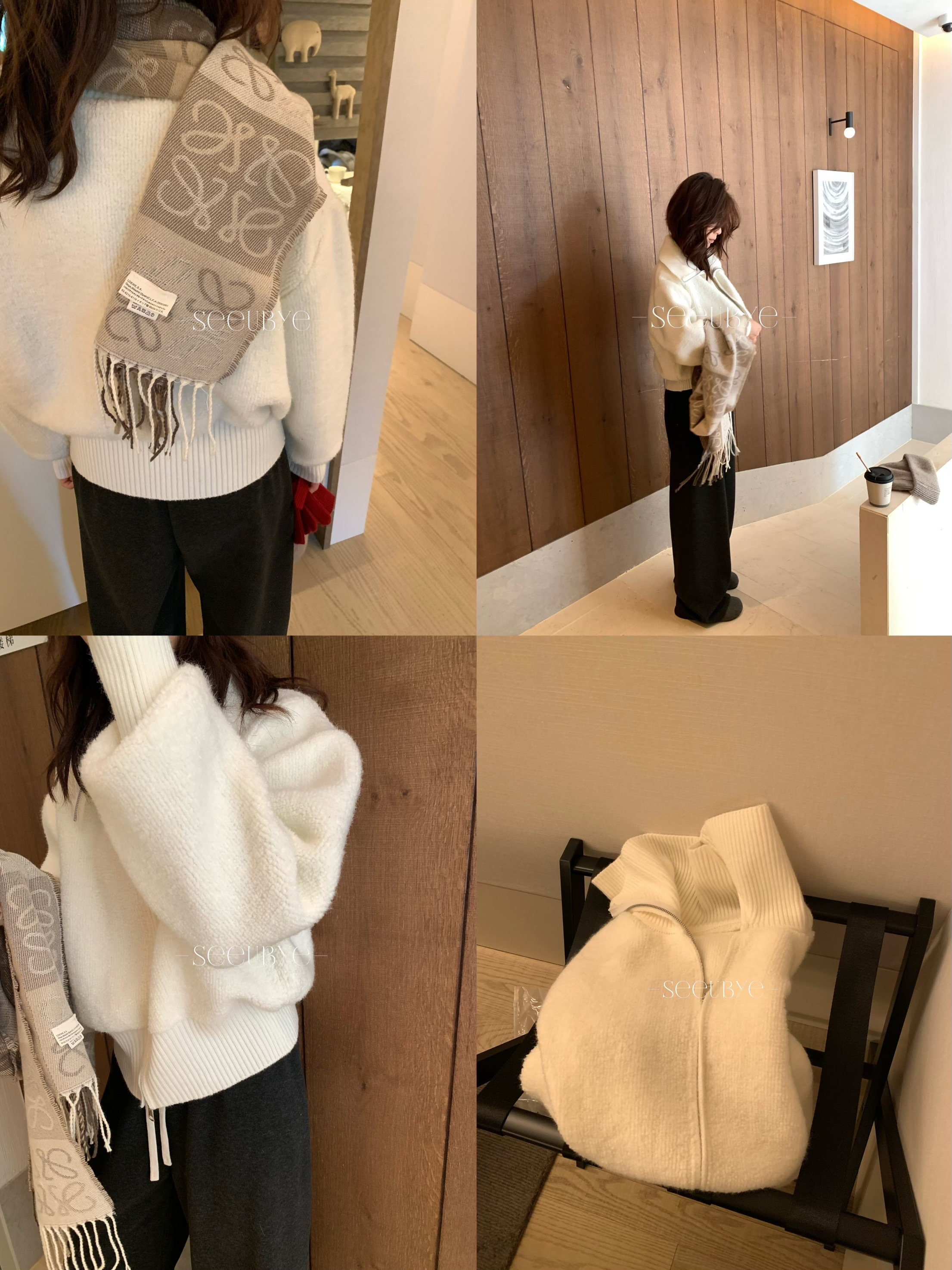 翻領拉鍊時髦毛衣外套3