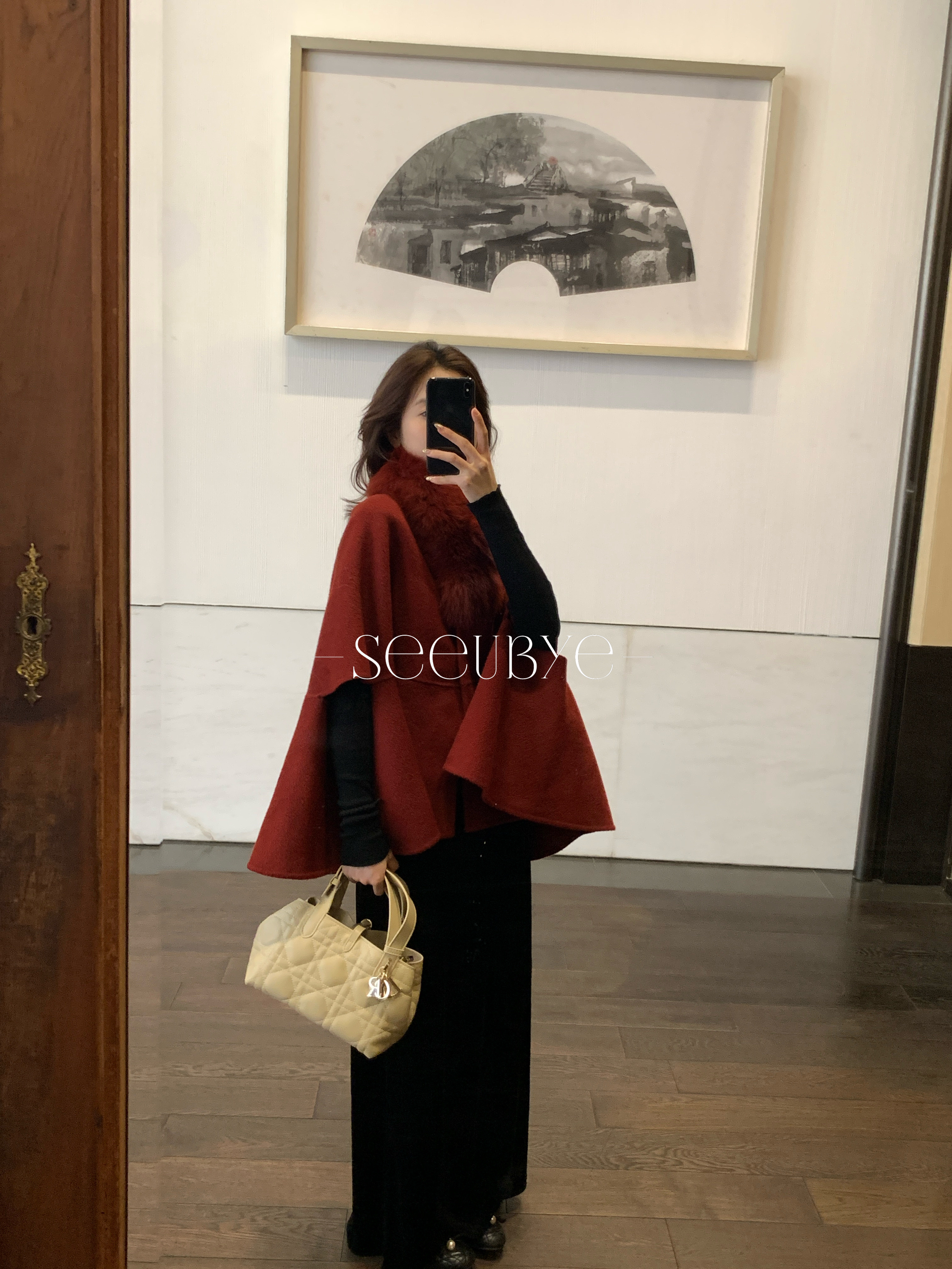 黑標|新年紅毛領furcollar雙面大衣3