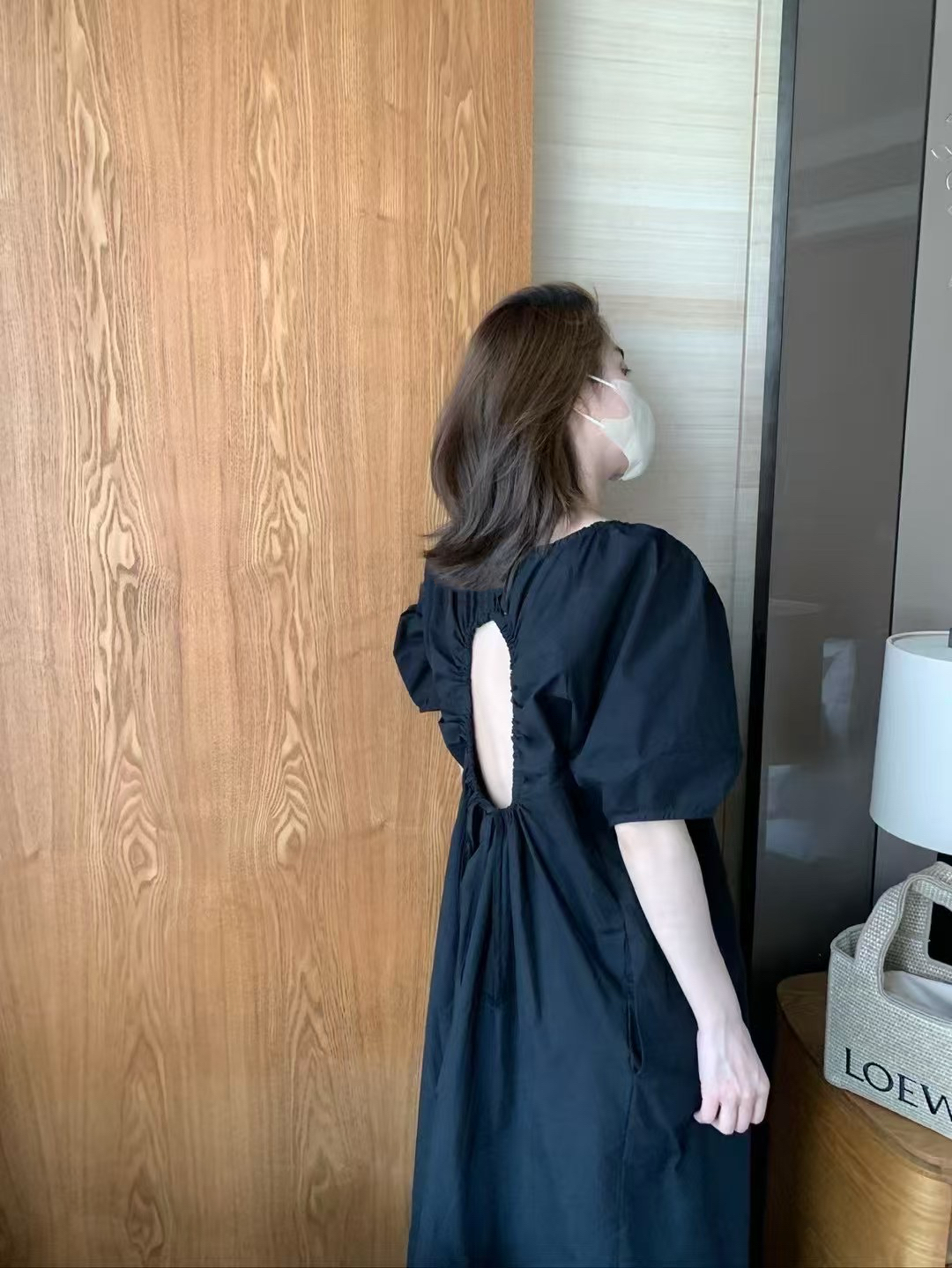 韓代露背連衣裙8