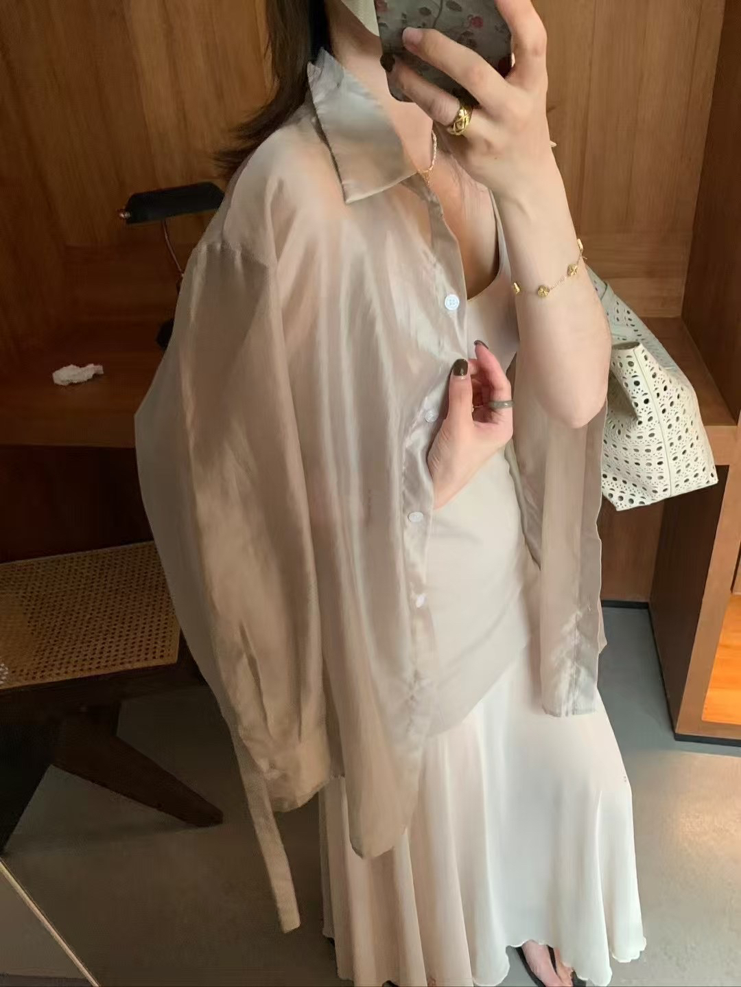 吊帶紗裙➕襯衫 2件套10