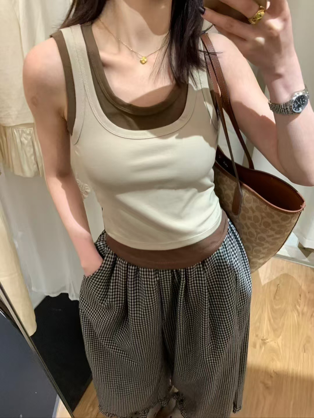 假兩件背心（帶胸墊）23