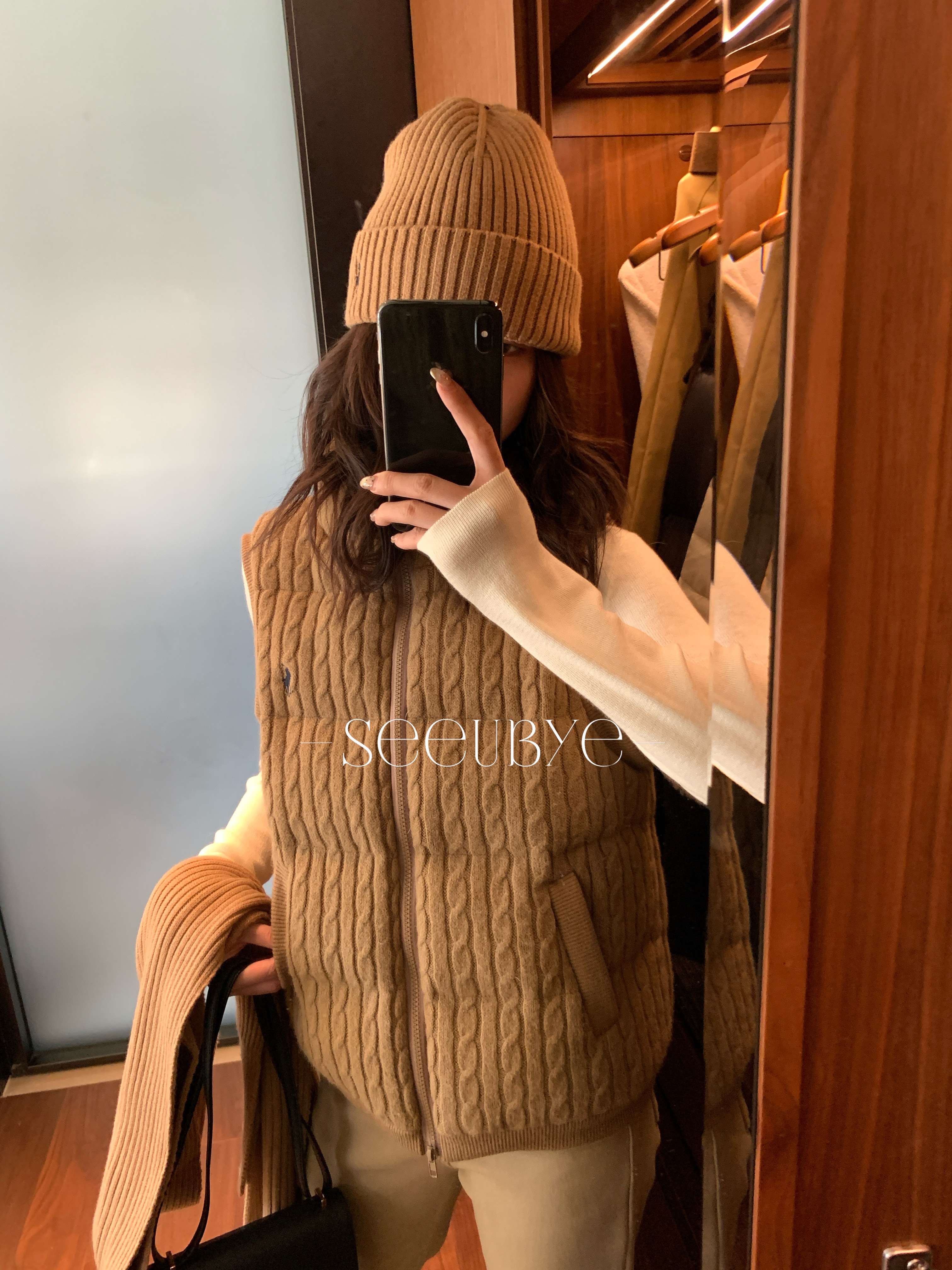 ralph laur*n 毛線帽 ＋ 圍巾一組7