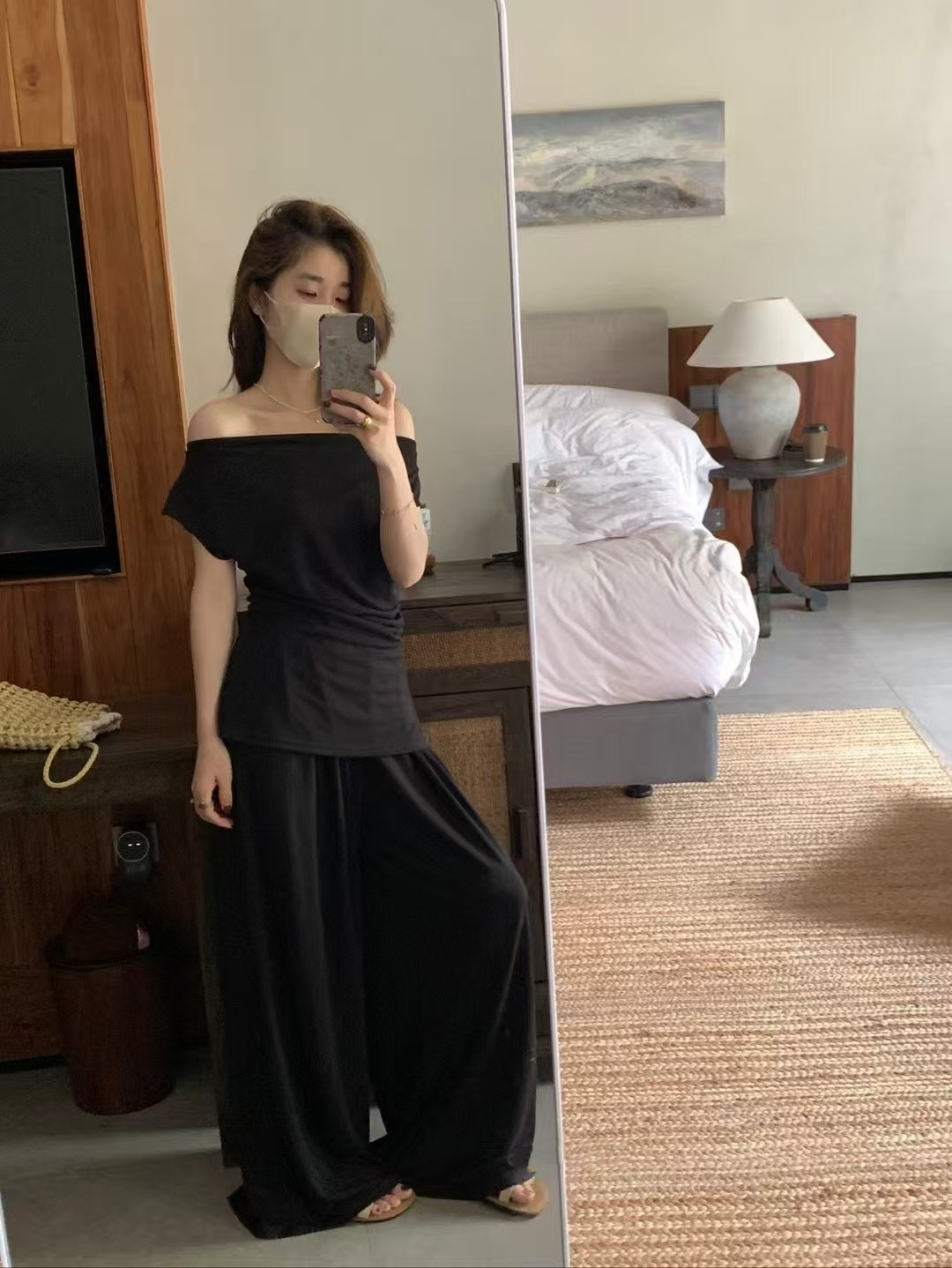 蕩領冰絲套裝17