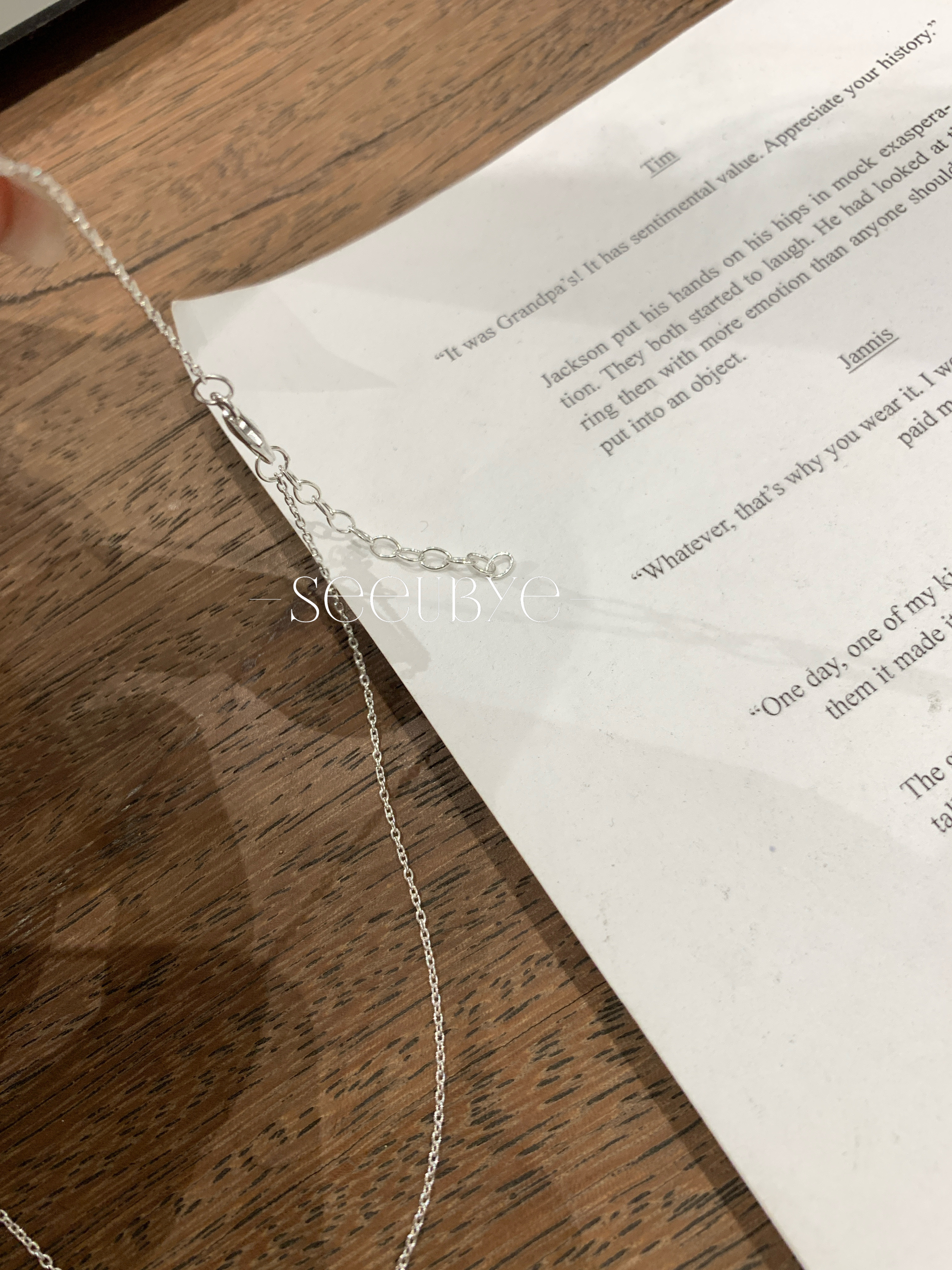 開口真貝珠項鍊｜925純銀超重工7