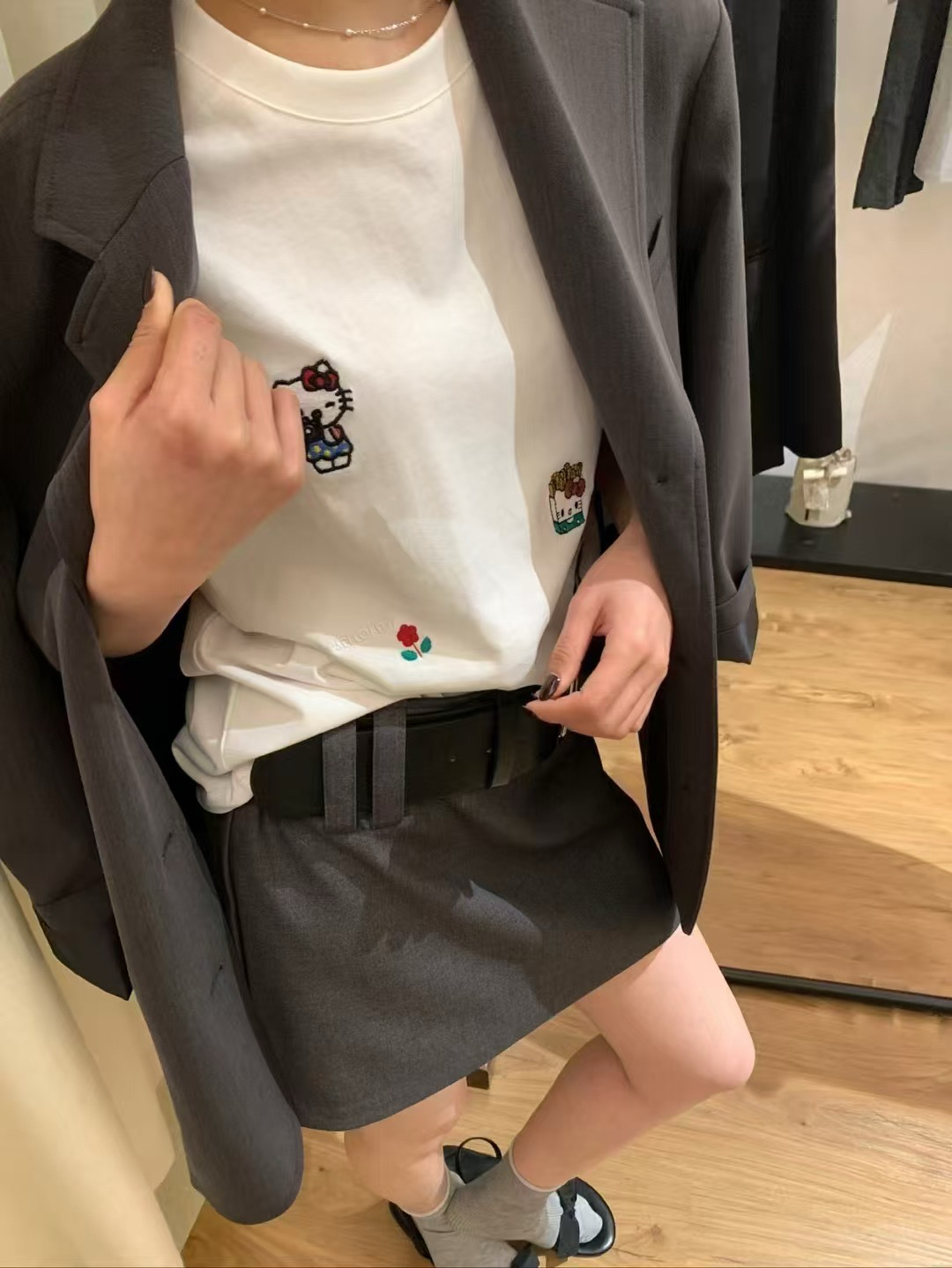 Hello kitty純棉tee1