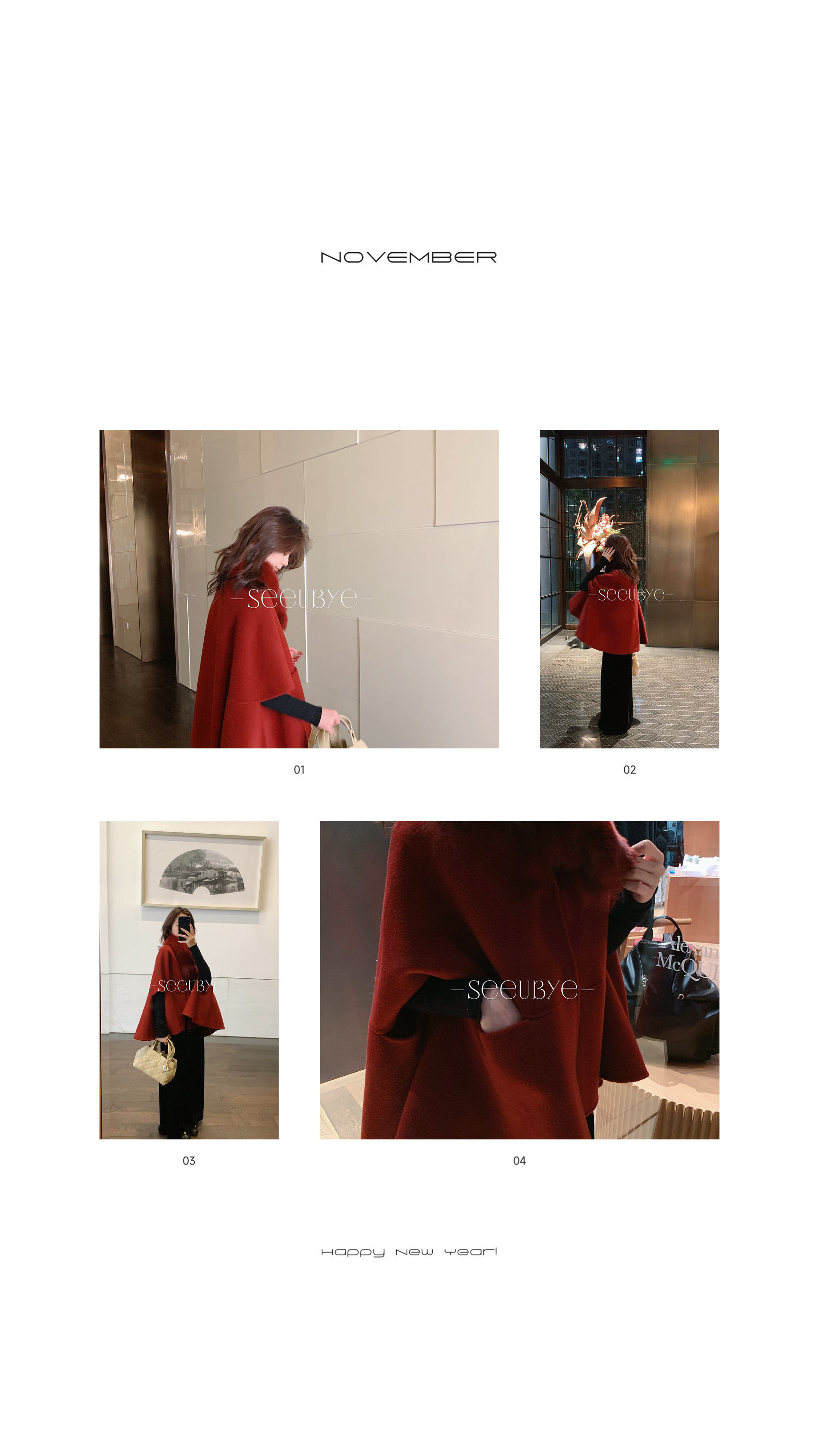 黑標|新年紅毛領furcollar雙面大衣6