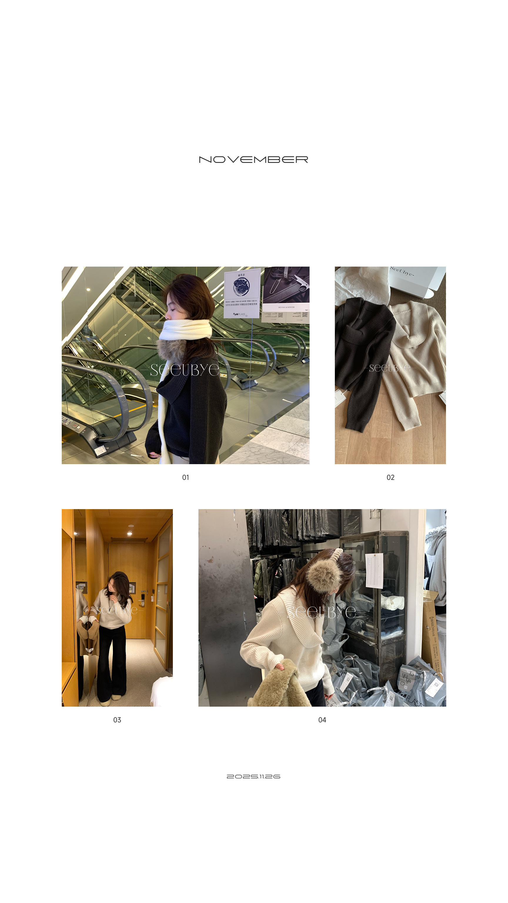 一件柔霧turn down collar 毛衣6