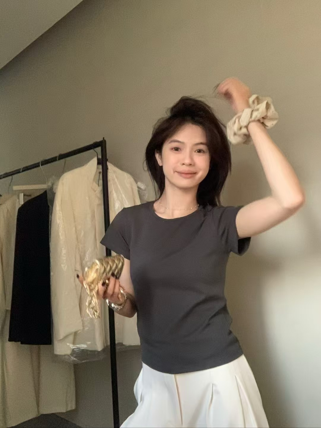 8色！skim*正肩紙片tee9