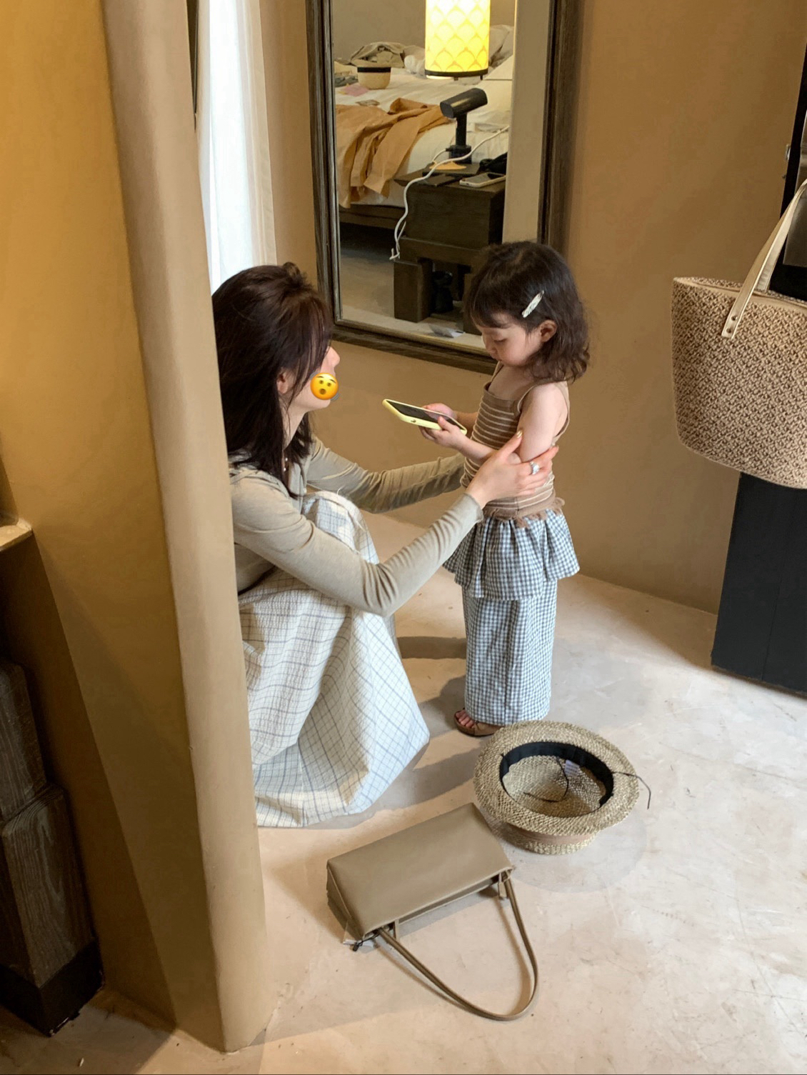 韓代假兩件上衣18