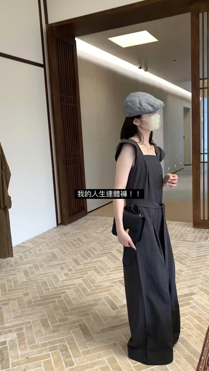 小飛袖工裝連體褲1