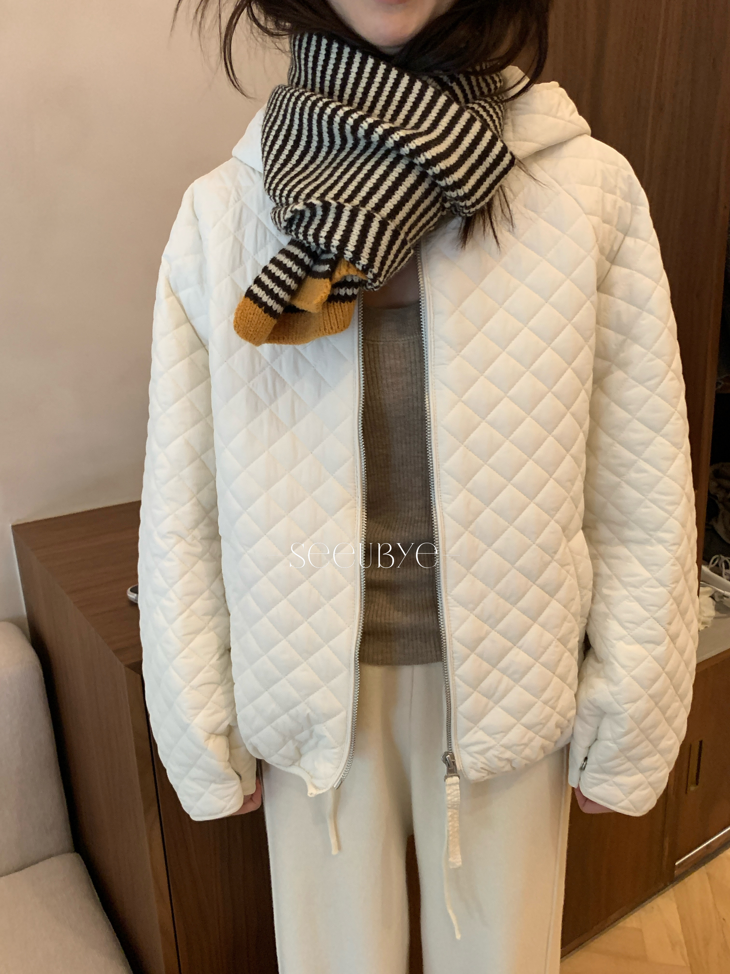 Knittibg wool條紋圍巾3