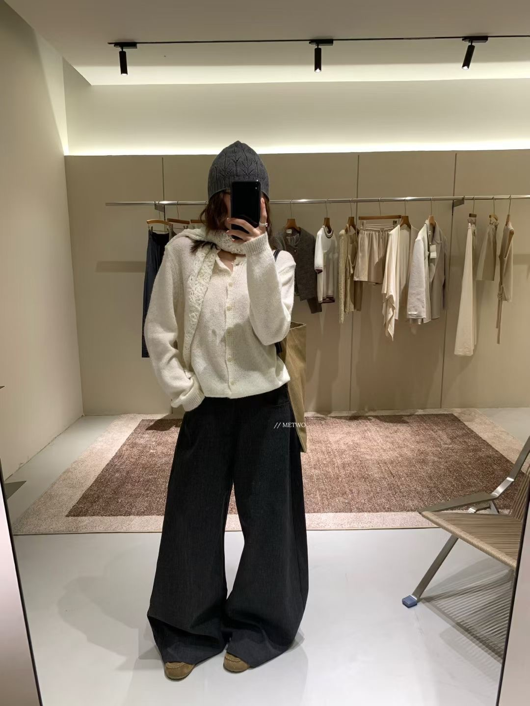 開衫毛衣➕圍巾9