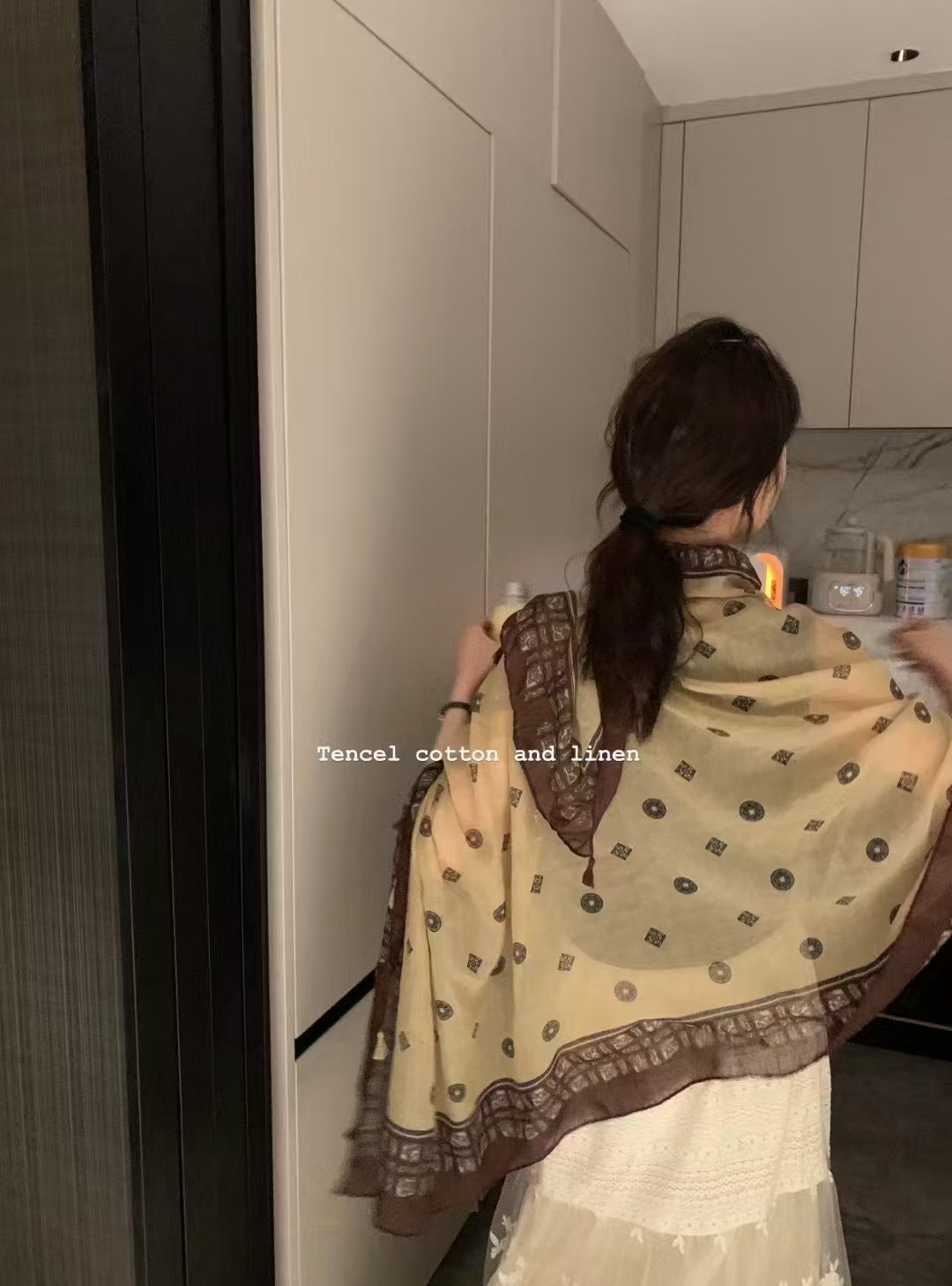 千嶼集·棉麻天絲方巾披肩2