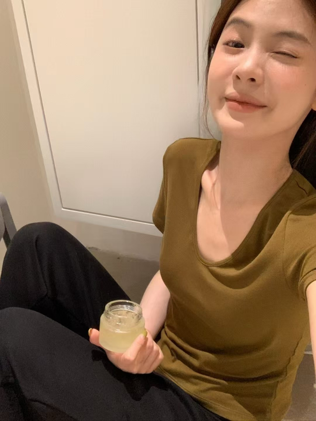 天絲高品料V領紙片tee16