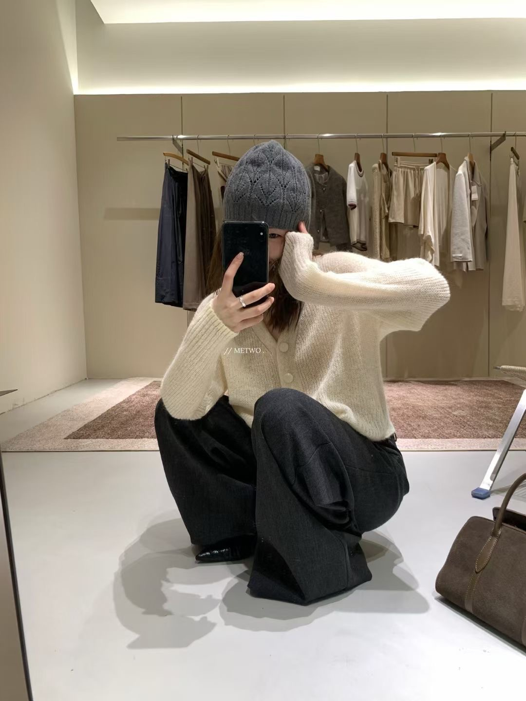 馬海毛開扣毛衣4