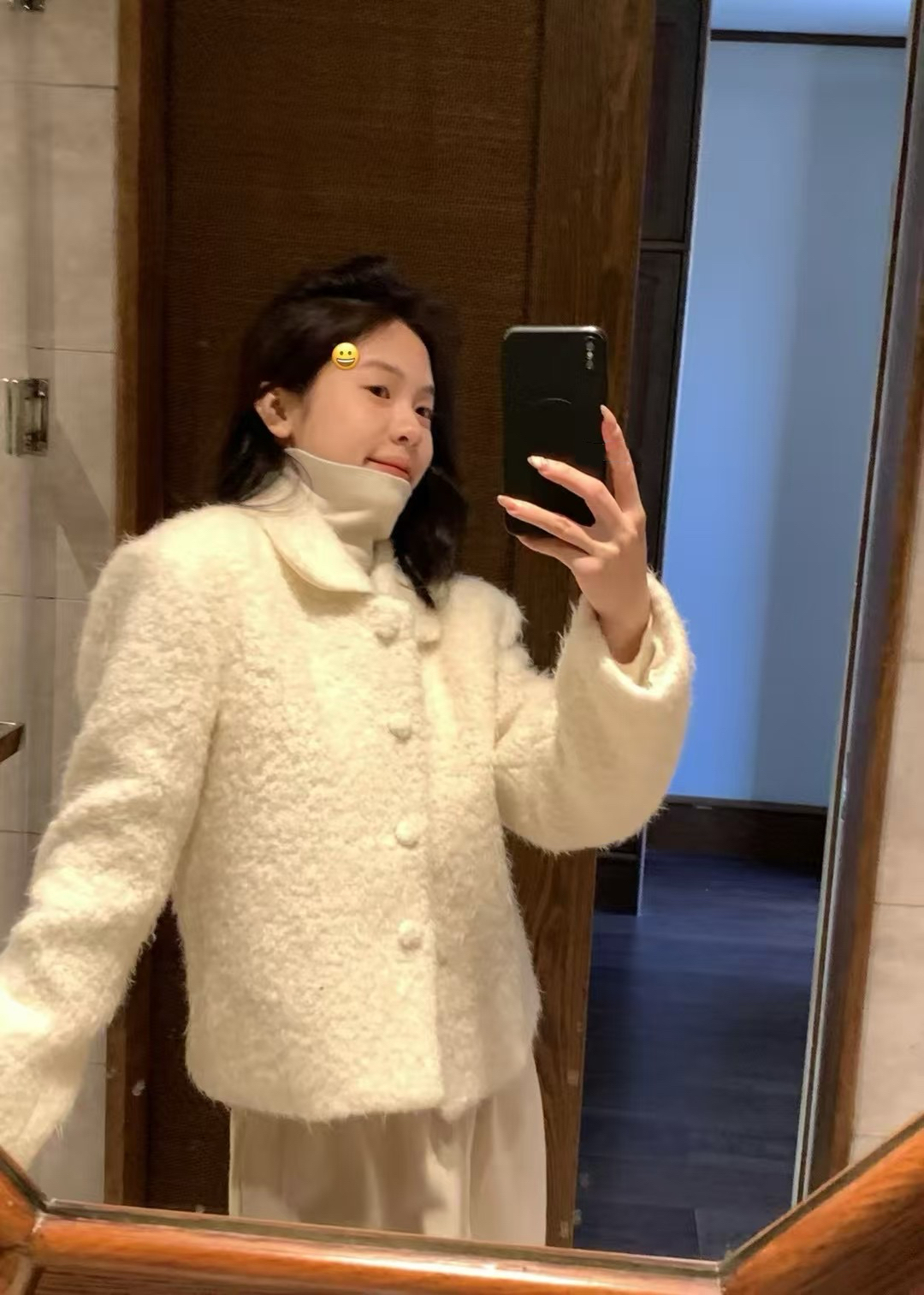 小香毛毛羽絨外套1